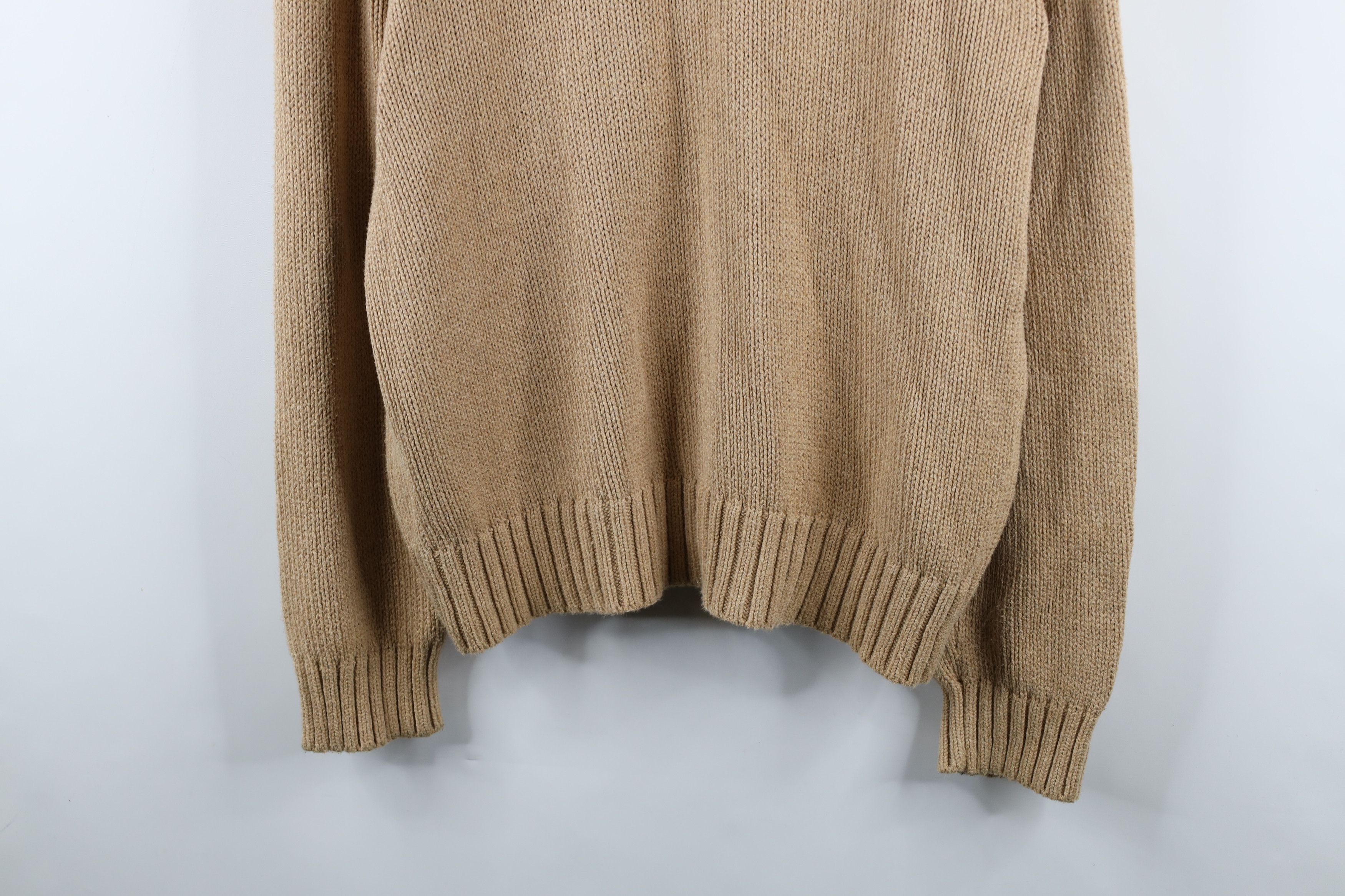 Ralph Lauren Vintage 90s Ralph Lauren Knit Crewneck Sweater Beige Brown Size US XL / EU 56 / 4 - 3 Thumbnail