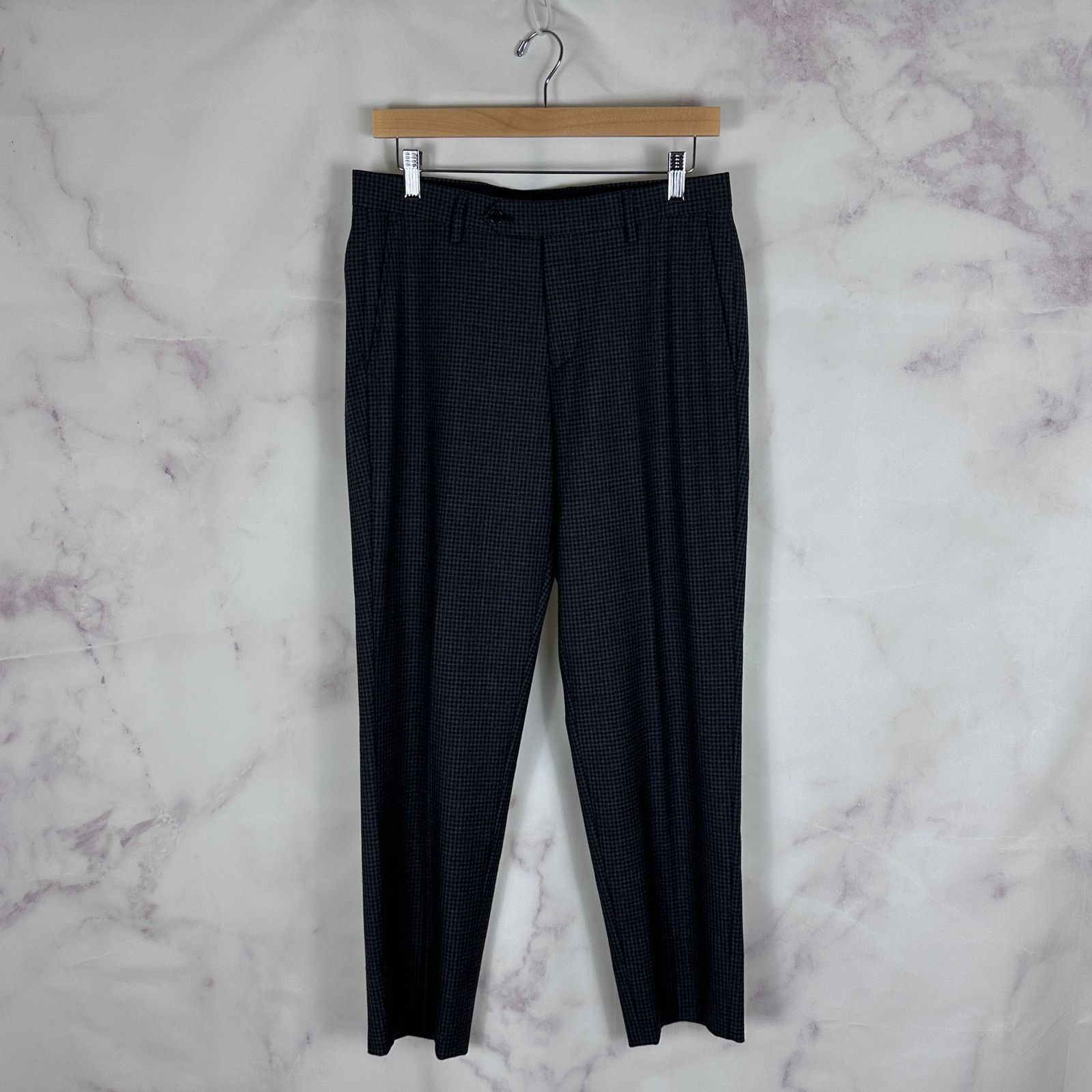 URBAN RESEARCH DOORS Tailor Combatwool Black Pants Size US 30 / EU 46 - 1 Thumbnail