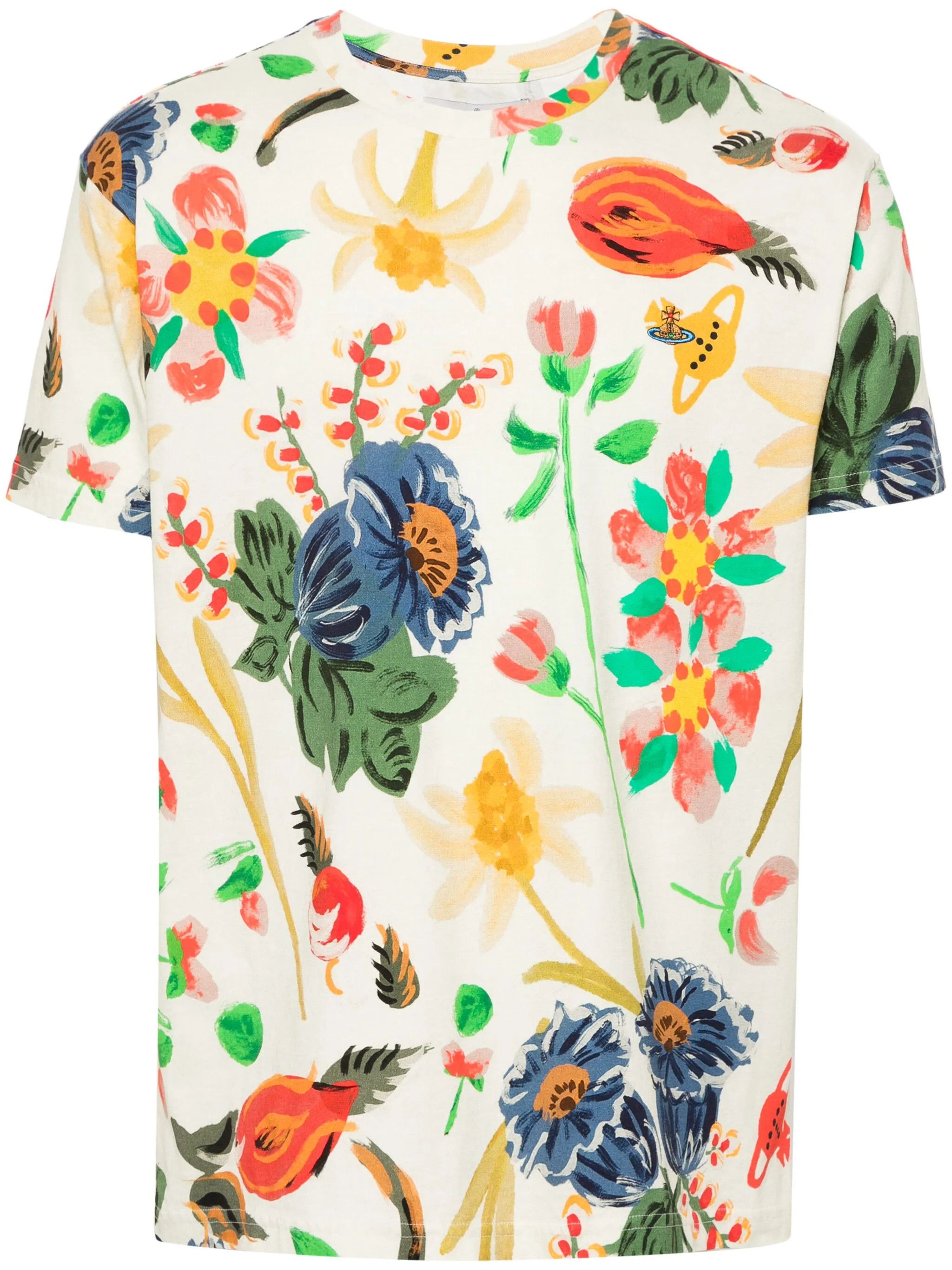 o1f1d3z0525 Folklore-Print T-Shirt in Multicolor