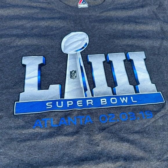 NFL NEW MAJESTIC SUPER BOWL 52 ATLANTA EAGLES/PATRIOTS T-SHIRT S Size US XXL / EU 58 / 5 - 2 Thumbnail