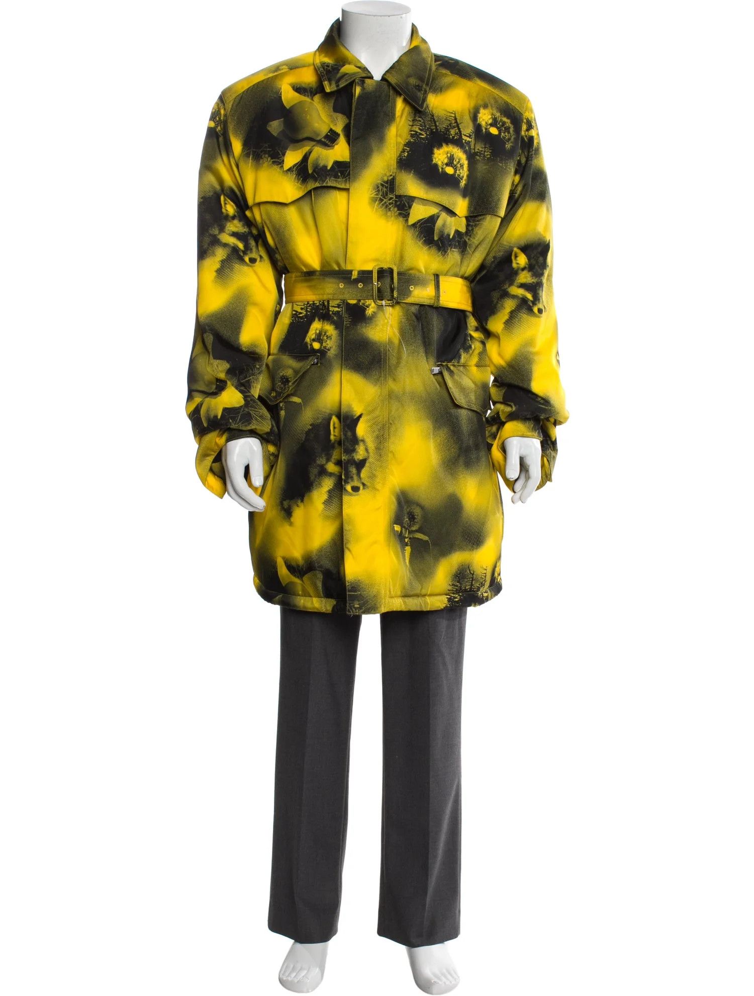 Prada Prada Re-Nylon abstract-printed parka coat Size US XL / EU 56 / 4 - 1 Thumbnail
