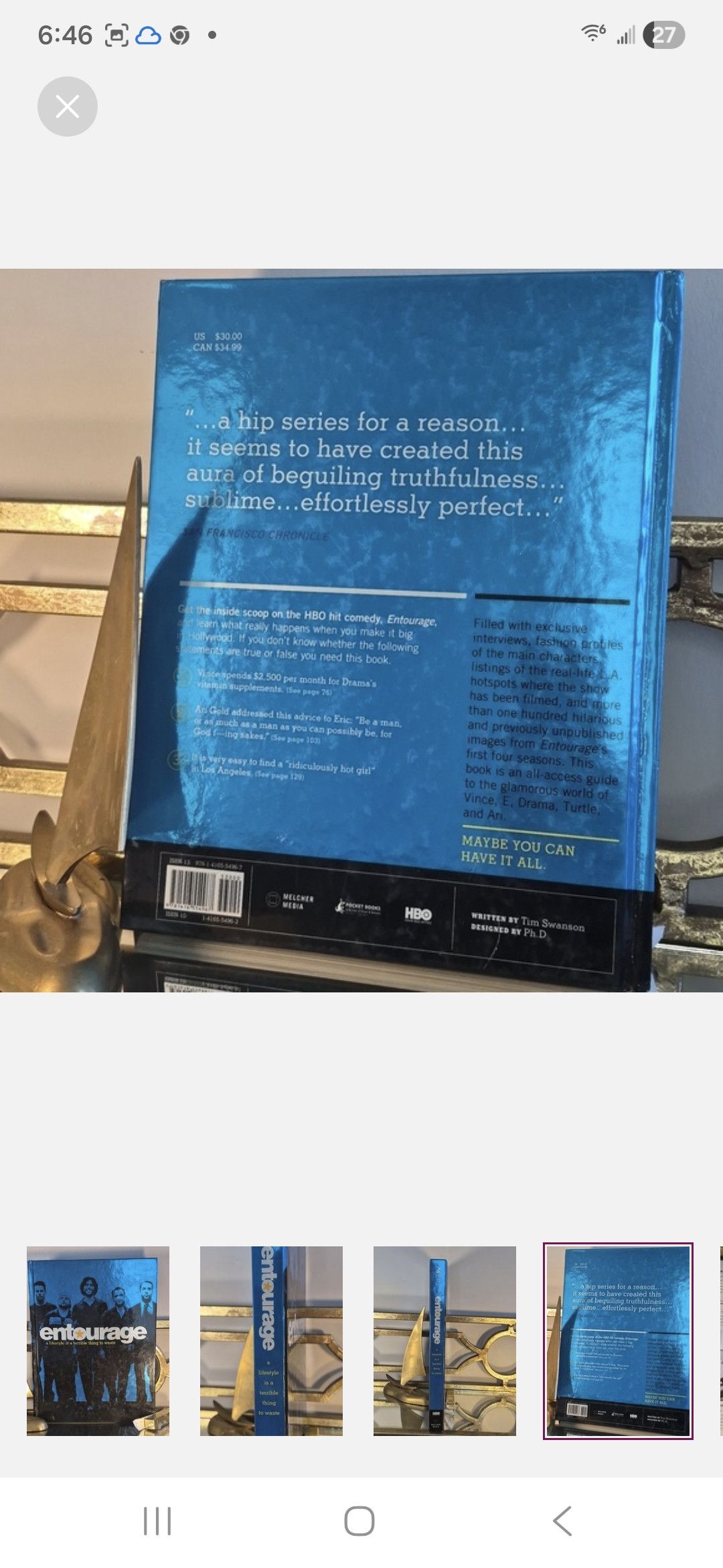 Other Entourage Hardcover-A Lifestyle is a terrible thing to waste Size ONE SIZE - 2 Thumbnail