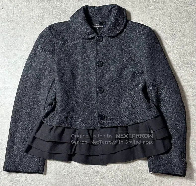 Comme des Garcons Comme Des Garcons Round-neck floral embroidered wool jacke Size M / US 6-8 / IT 42-44 - 1 Thumbnail