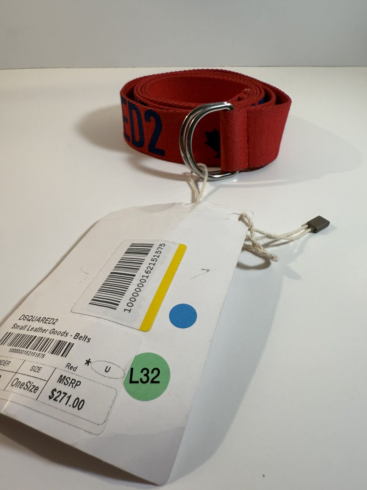 Dsquared2 NWT $271. Disqured2 Unisex Belt Size ONE SIZE - 4 Thumbnail