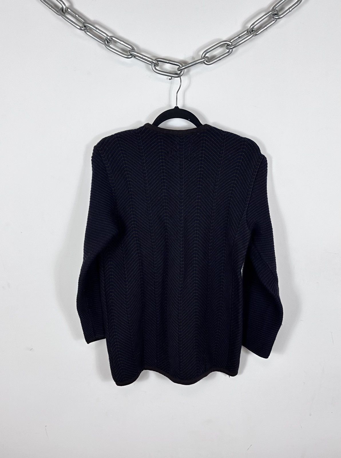Gianfranco Ferre Vintage Gianfranco Ferre Forma Blue Brown Wool Sweater Size XL / US 12-14 / IT 48-50 - 10 Thumbnail