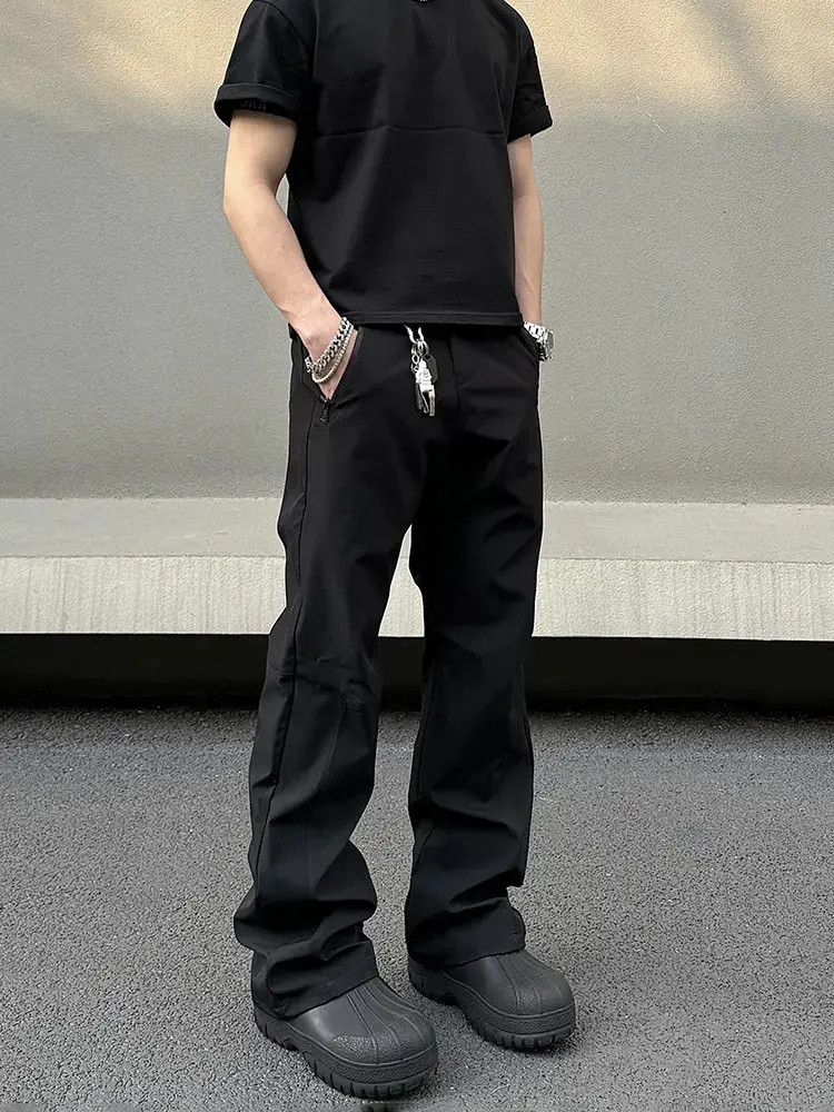 Japanese Brand Black straight fit casual pants Size US 30 / EU 46 - 1 Thumbnail