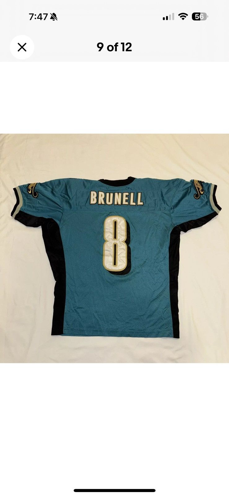 Nike Nike Pro Line Mark Brunell Jaguars Jags Sewn NFL Jersey 2XL Size US XXL / EU 58 / 5 - 9 Thumbnail