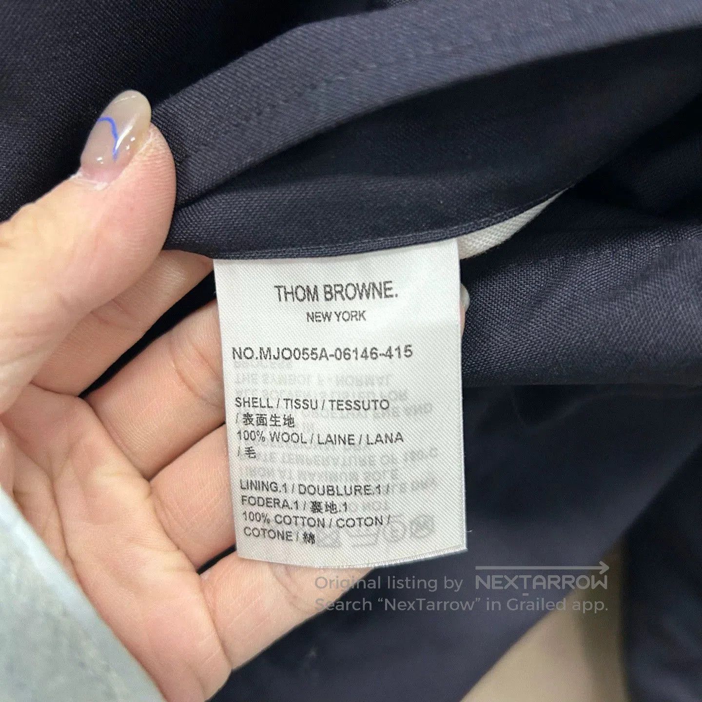 Thom Browne Thom Browne Navy Wool Striped Jacket. Size US M / EU 48-50 / 2 - 5 Thumbnail