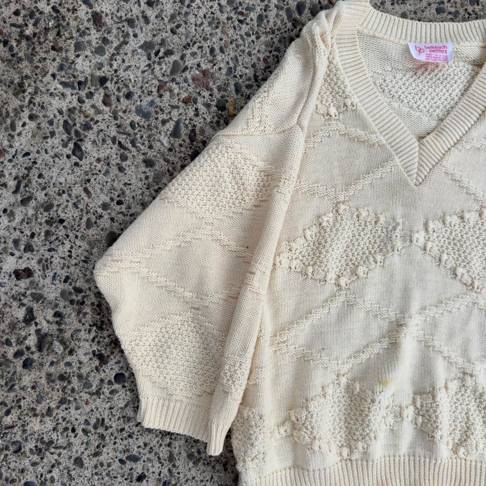 Other Vintage 80s beldoch petites cable knit sweater Size M / US 6-8 / IT 42-44 - 3 Thumbnail