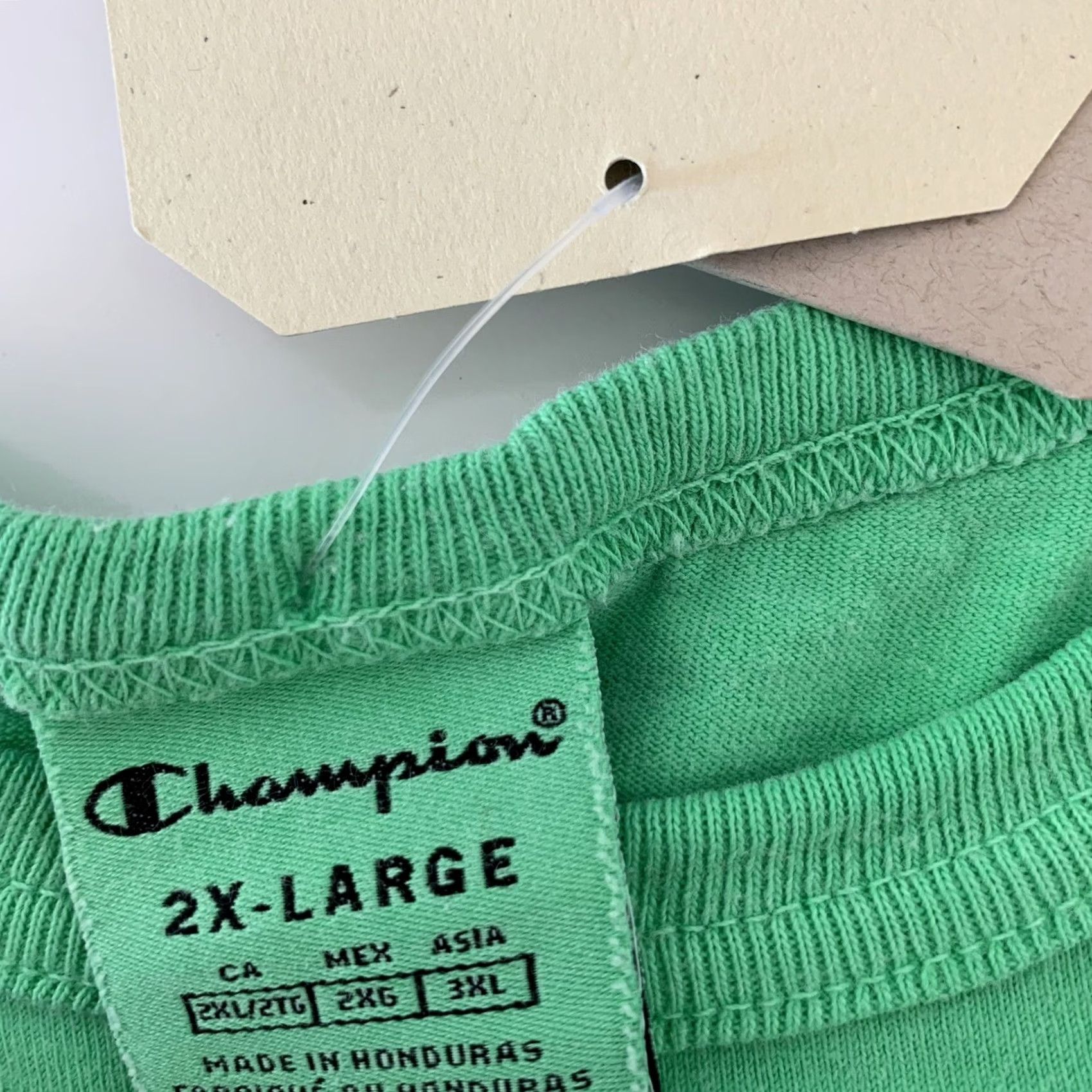 Champion Champion Pigment Dyed Heritage Spell Out Men's T Shirt Green 2XL Size US XXL / EU 58 / 5 - 5 Thumbnail