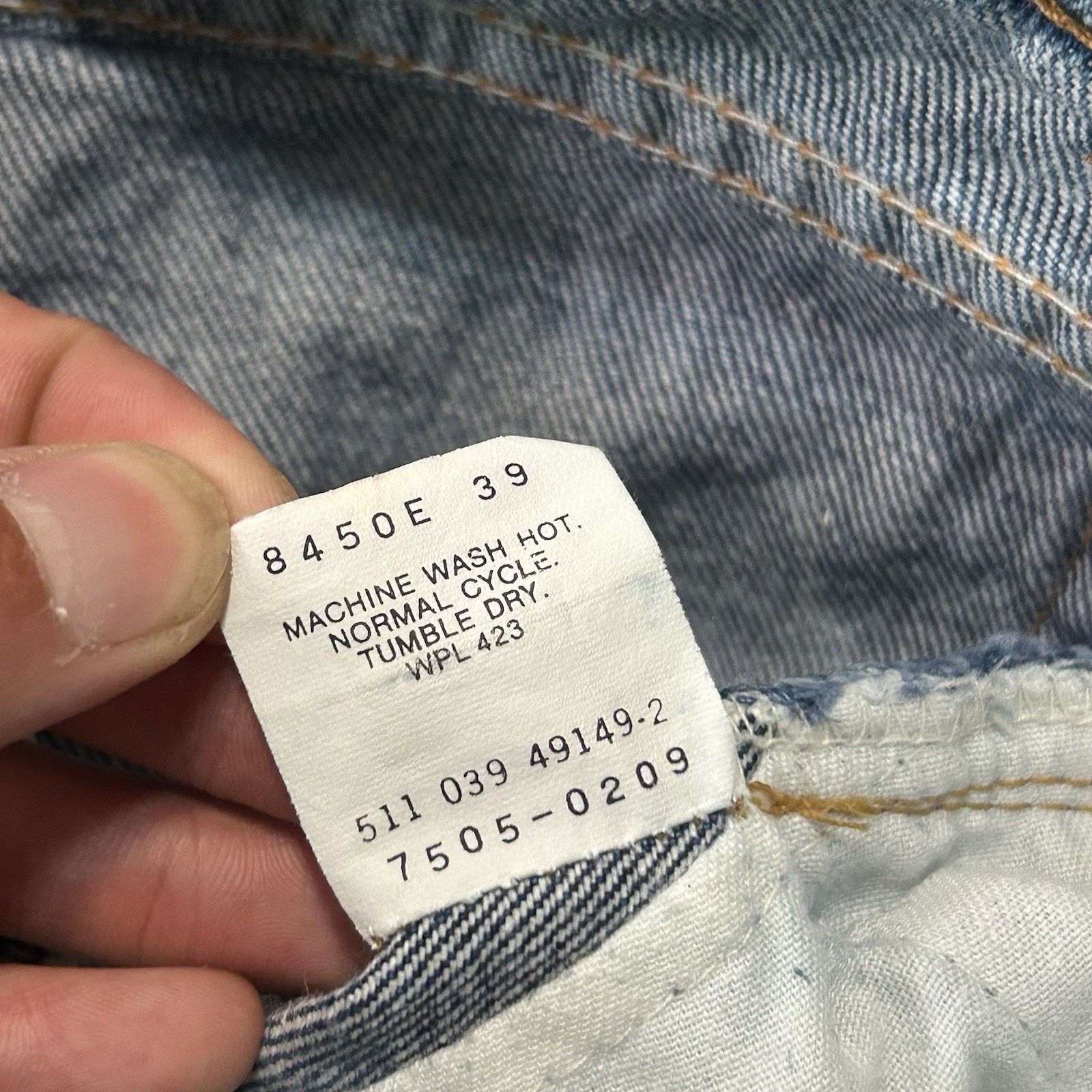 Levi's 70s Acid wash Levis 501 Jeans Student Fit Men 27x30 Straight Size US 27 - 7 Thumbnail