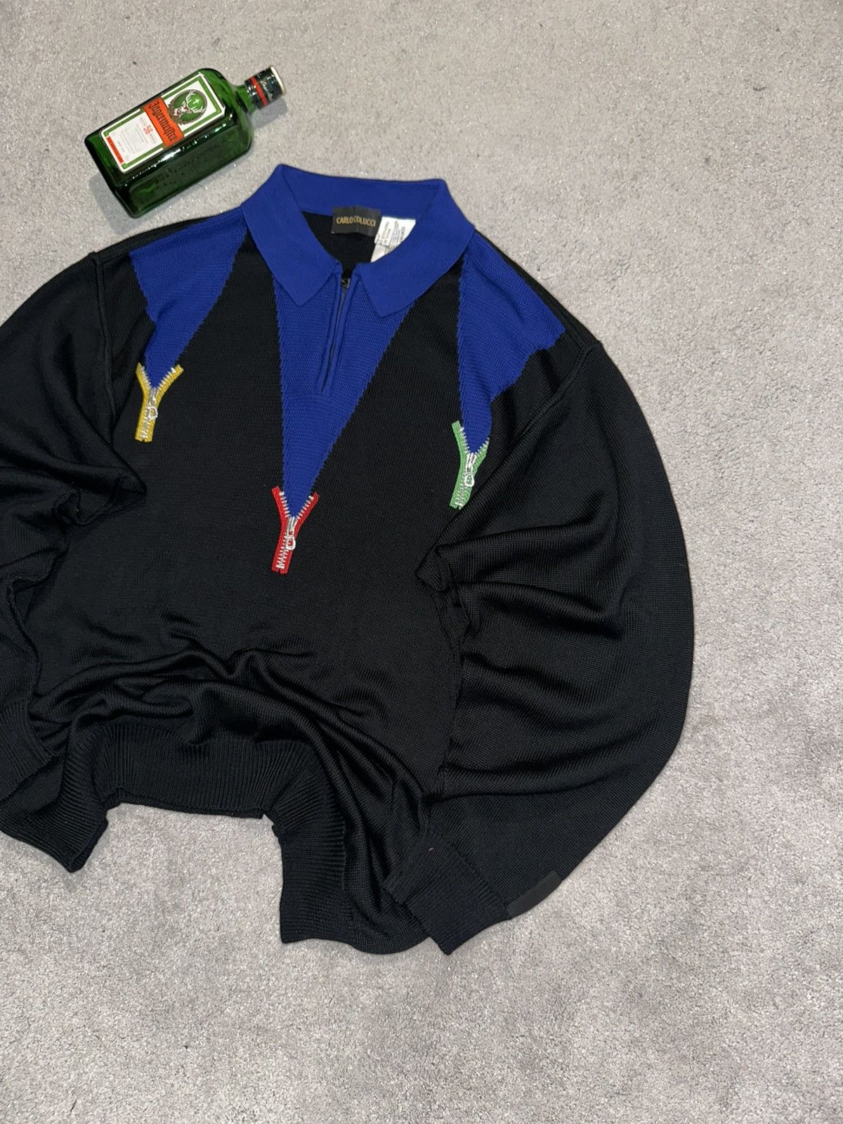 Carlo Colucci Carlo Colucci Quarter Zip Sweater Vintage Size US XL / EU 56 / 4 - 3 Thumbnail