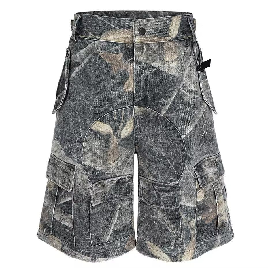 Vintage Camo Cargo Denim Shorts Size US 28 / EU 44 - 1 Thumbnail