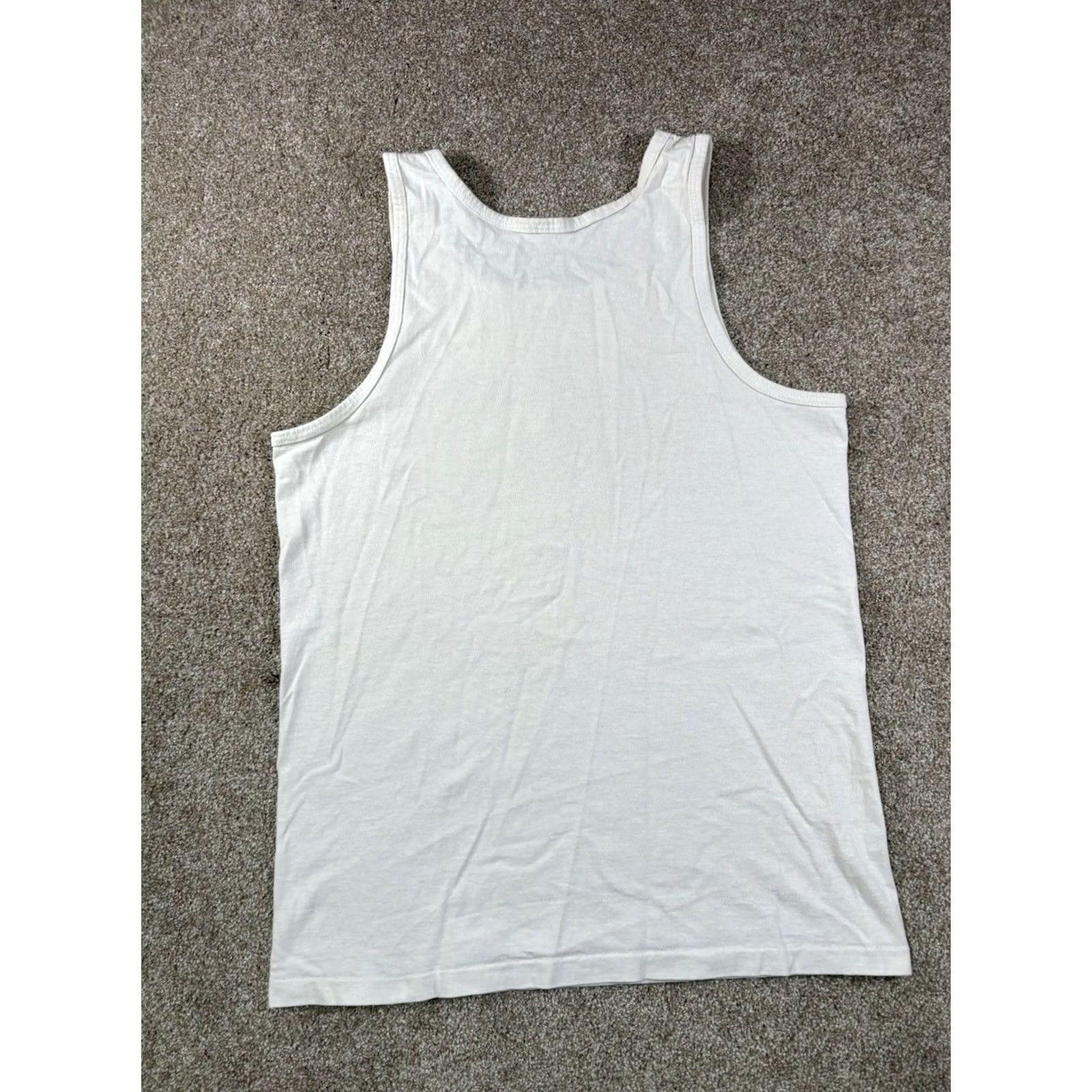 DC Comics VINTAGE Batman Tank Top DC Comics 80s USA White Sleeveless Unbranded Men M/L Size Medium-Large Black? Size US M / EU 48-50 / 2 - 4 Thumbnail