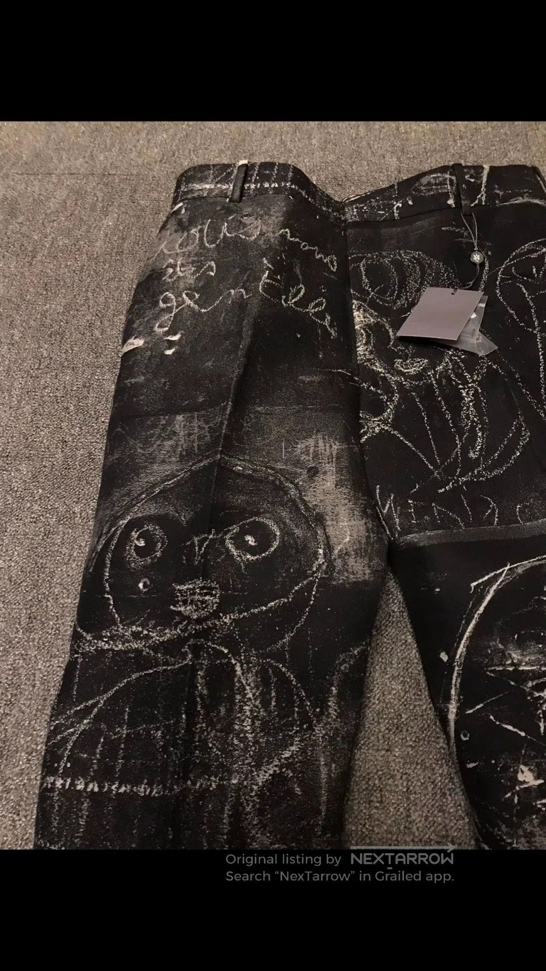 Alexander McQueen Black Graphic Print Casual Pants Size 34. Size US 34 / EU 50 - 4 Thumbnail