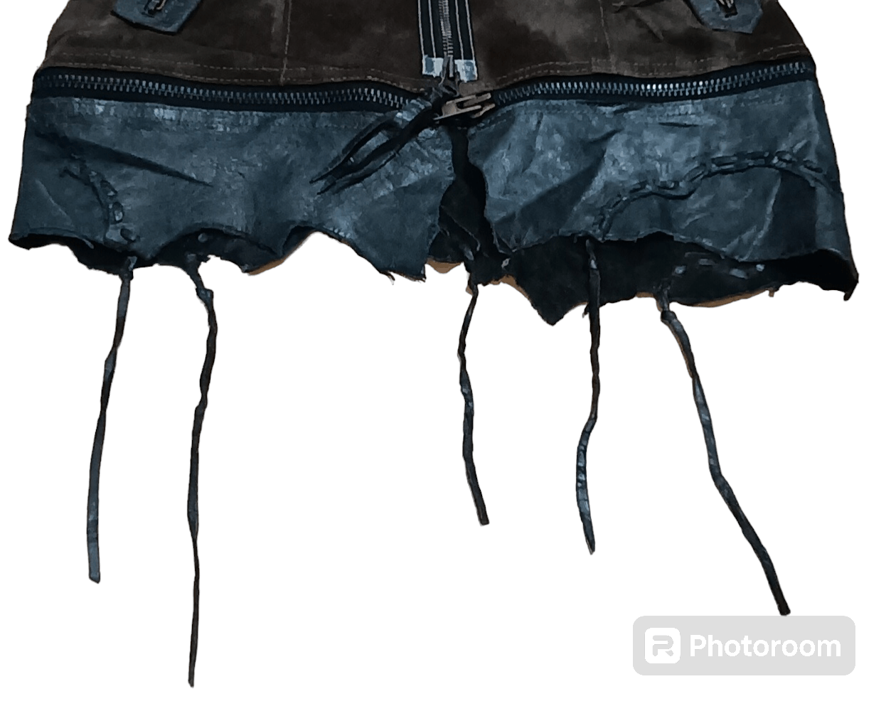 14th Addiction 14TH ADDICTION PUNK ASYMMETRICAL SILK SHEEP LEATHER JACKET Size US L / EU 52-54 / 3 - 2 Thumbnail