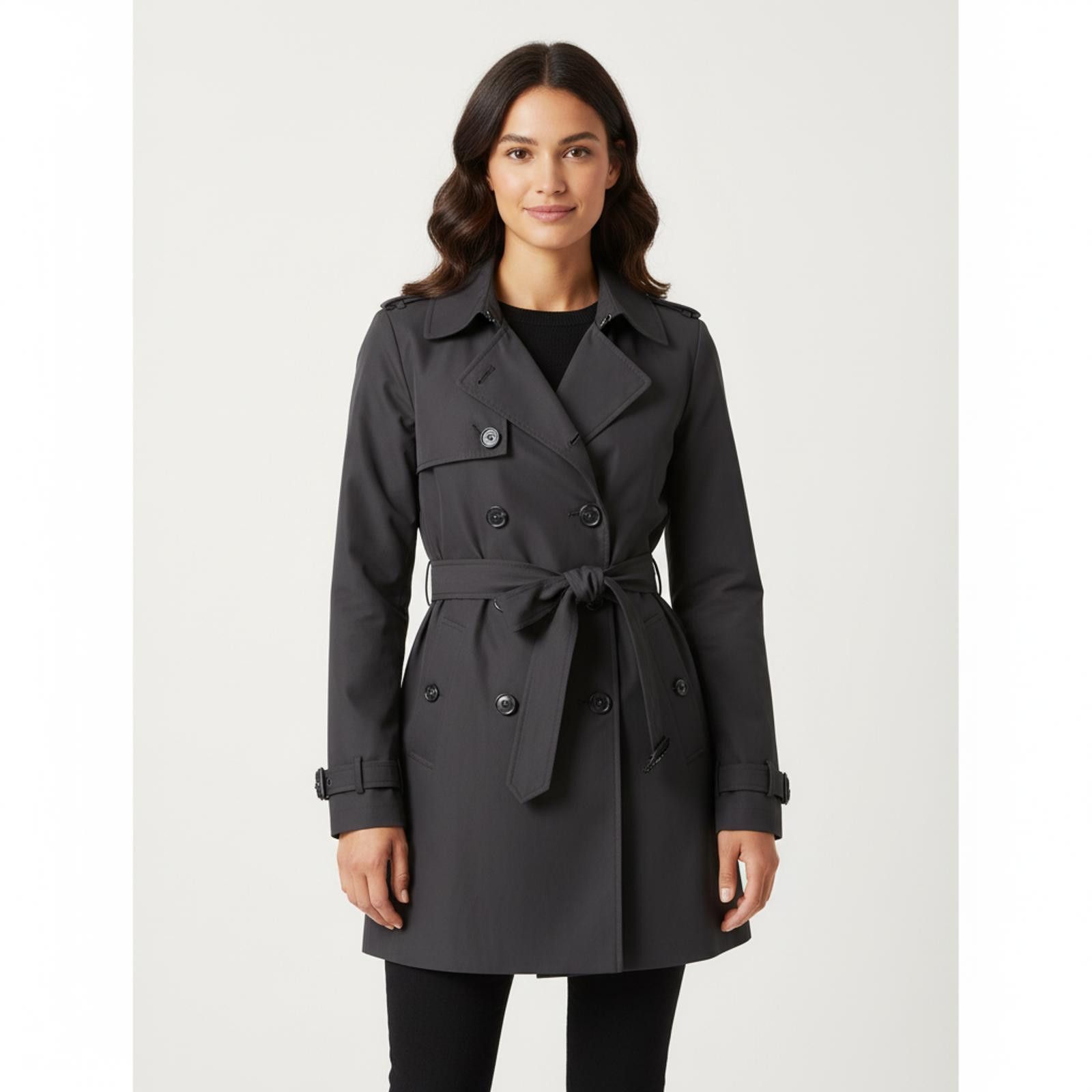 Other Classic Women's Black Trench Coat LG Size L / US 10 / IT 46 - 1 Thumbnail