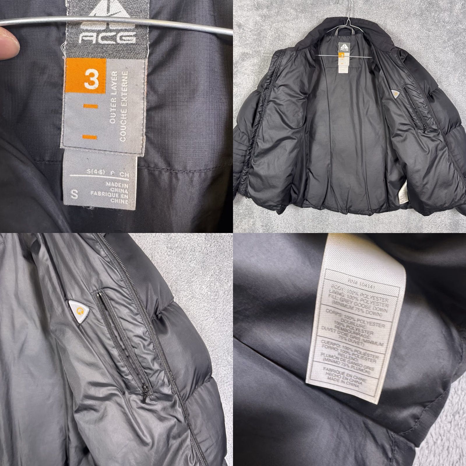 Nike Nike ACG Coat Jacket Womens S Down Puffer Quilted Zip Full Zip Mid-Length Black Logo Ski Outdoor 90s Womens Size S / US 4 / IT 40 - 8 Thumbnail