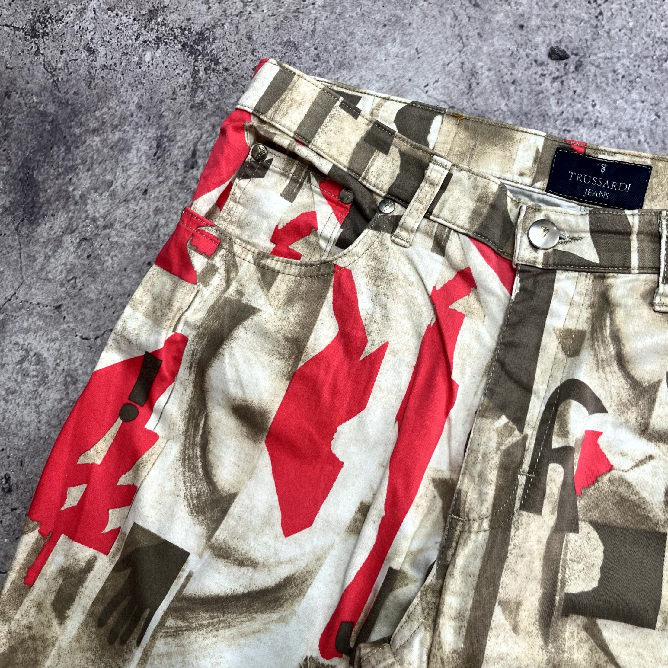 Trussardi Y2K Trussardi Abstract Pants Straight Pink Jeans Size 32 Size 32" / US 10 / IT 46 - 3 Thumbnail