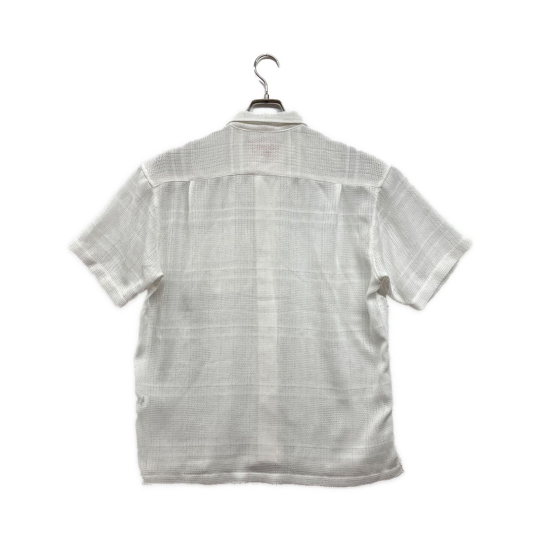 Supreme SUPREME Mesh Stripe Short Sleeve Shirt White Size M Size US M / EU 48-50 / 2 - 2 Thumbnail