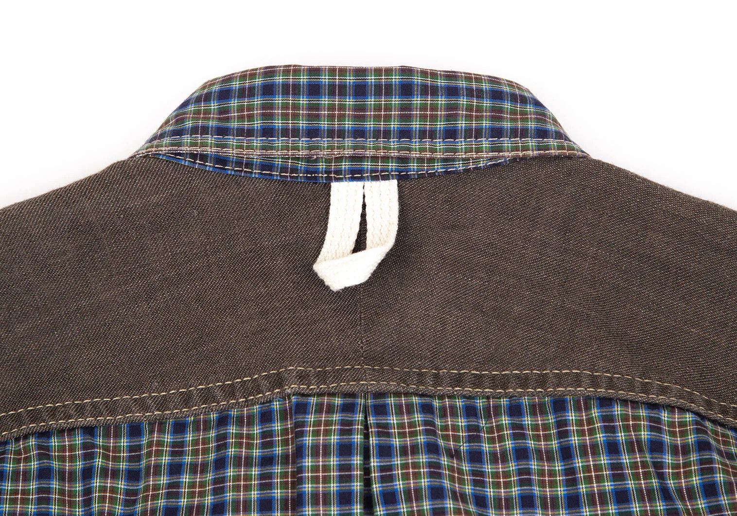 Junya Watanabe Checkered Pocket Shirt in Navy Tea Green, Size XS Size US XS / EU 42 / 0 - 12 Thumbnail