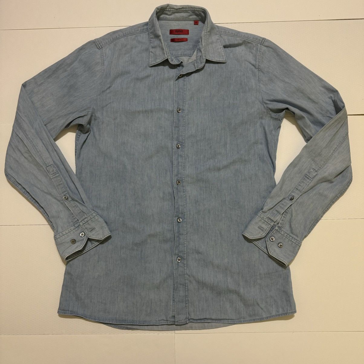 Hugo Boss Hugo Boss Denim Men’s Slim Fit Shirt Button Up Long Sleeve Size US M / EU 48-50 / 2 - 1 Thumbnail