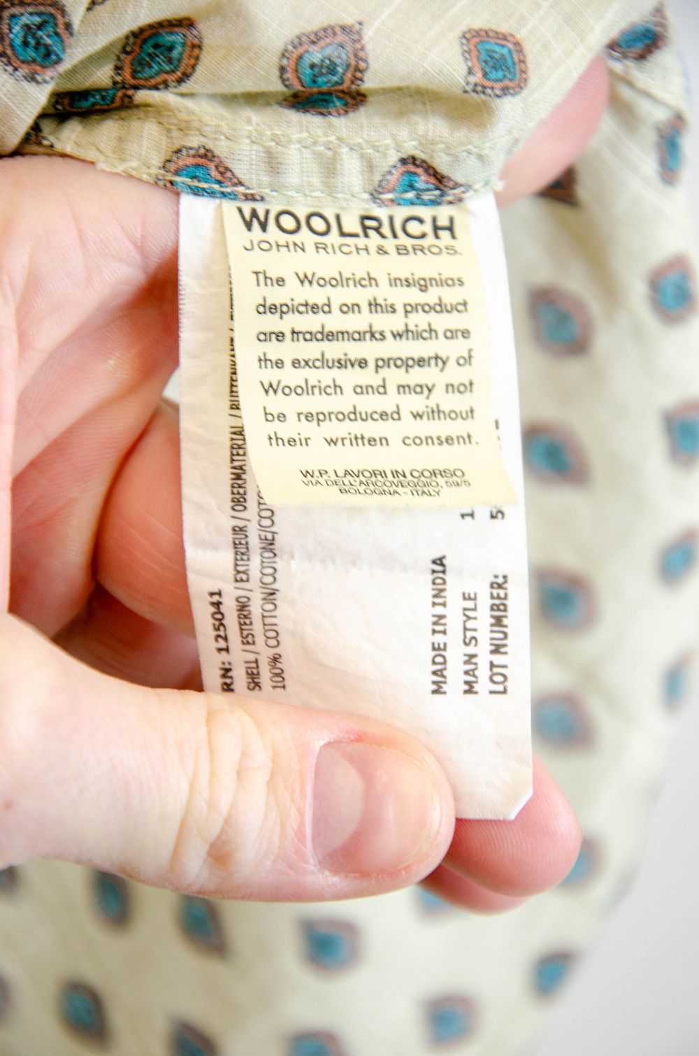Woolrich Woolen Mills Woolrich Patterned Cotton Shirt – Size M Size US M / EU 48-50 / 2 - 9 Thumbnail