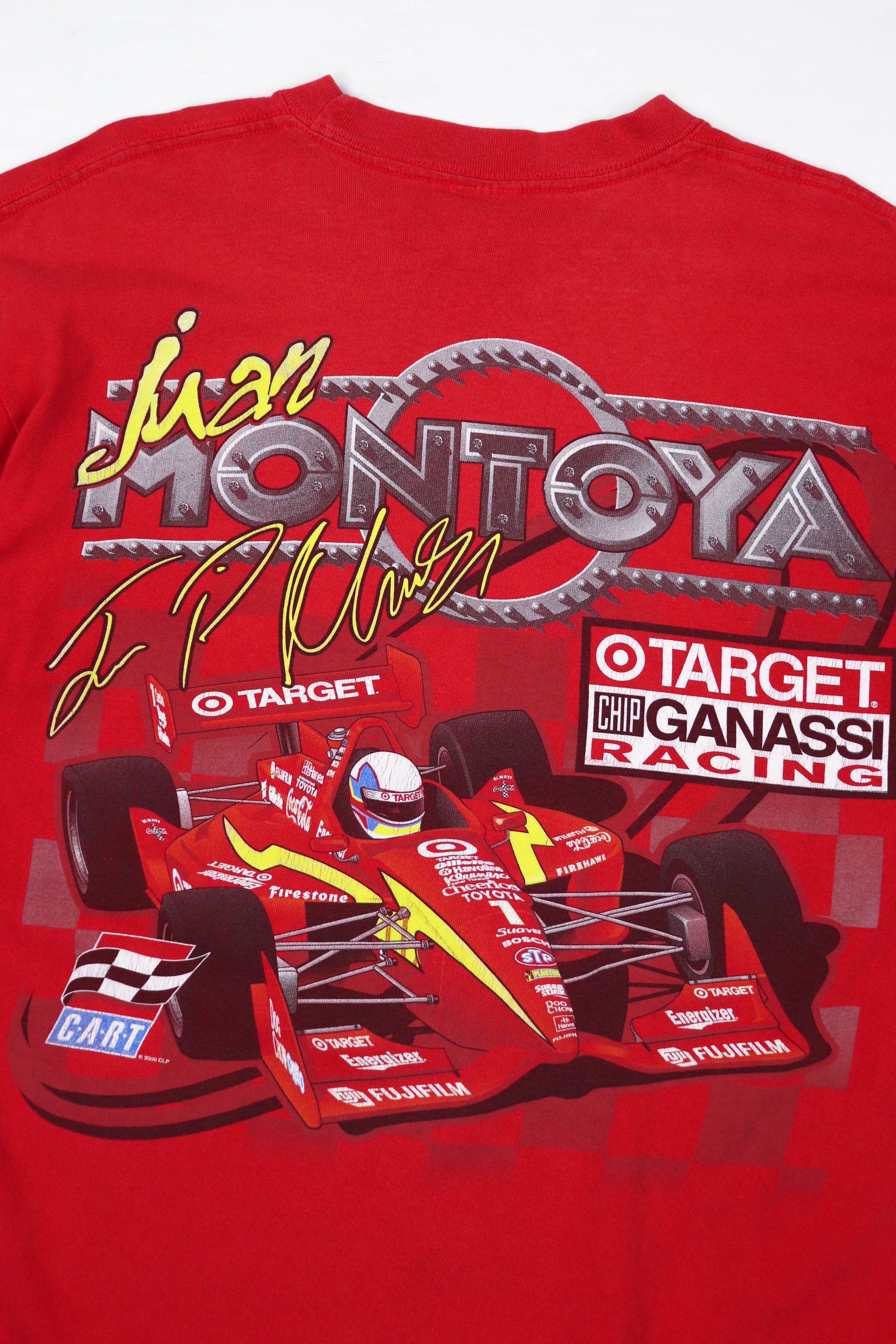Formula 1 2000s Vintage Juan Montoya F1 Distressed Sun Faded T-shirt Size US L / EU 52-54 / 3 - 3 Thumbnail