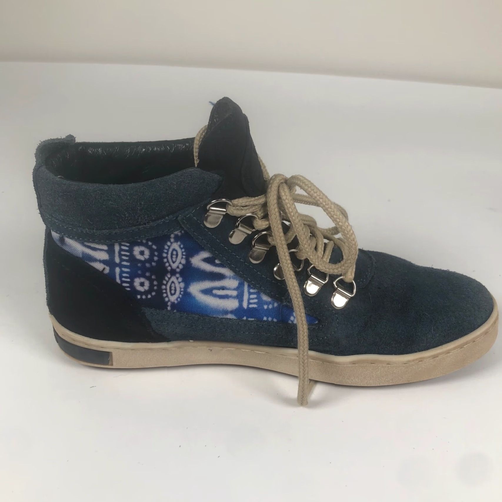 Vintage Inkkas Kanoko Sneakers High Top Blue Suede Leather Lining Cushioned Inkkas Kanoko Womens Size 8 Mens Size 6 Shoes Shoes Size M / US 6-8 / IT 42-44 - 7 Thumbnail