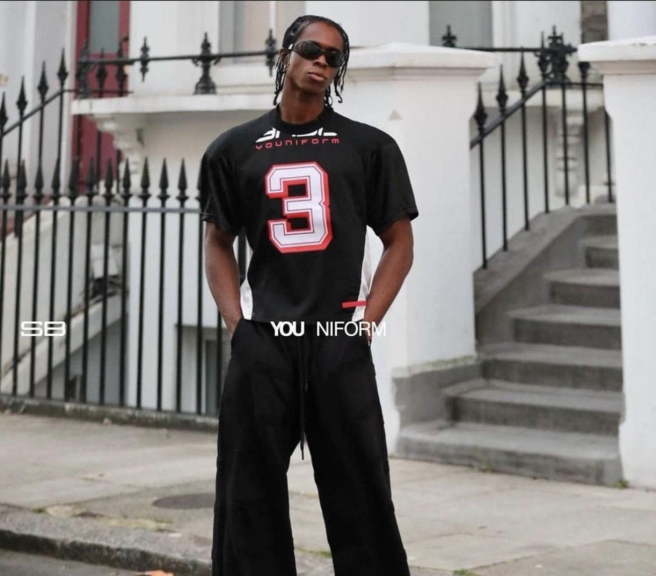 SPENCER BADU Spencer Badu OG Paneled Jersey Mesh Shoulder Pad Tee Shirt Size US S / EU 44-46 / 1 - 2 Thumbnail