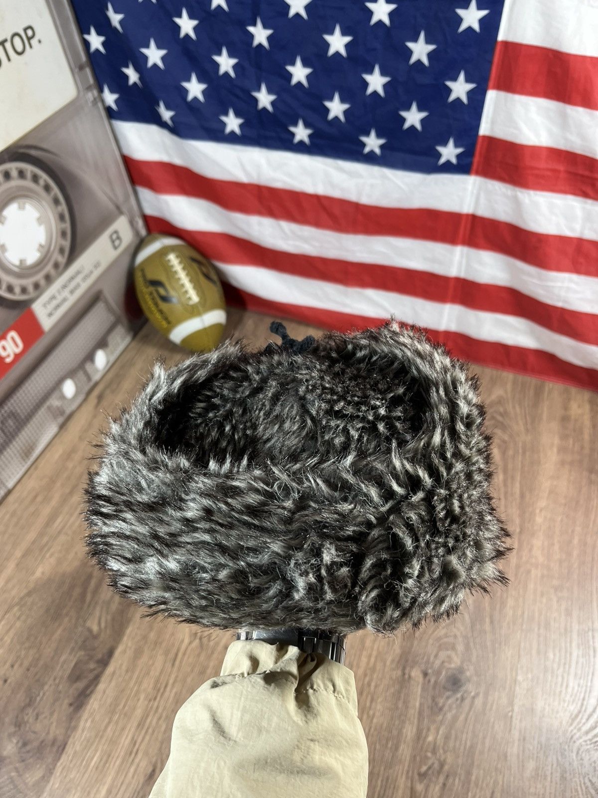 Japanese Brand Vintage Fuzzy Mohair Ushanka Drill Hat Y2k Size ONE SIZE - 8 Thumbnail