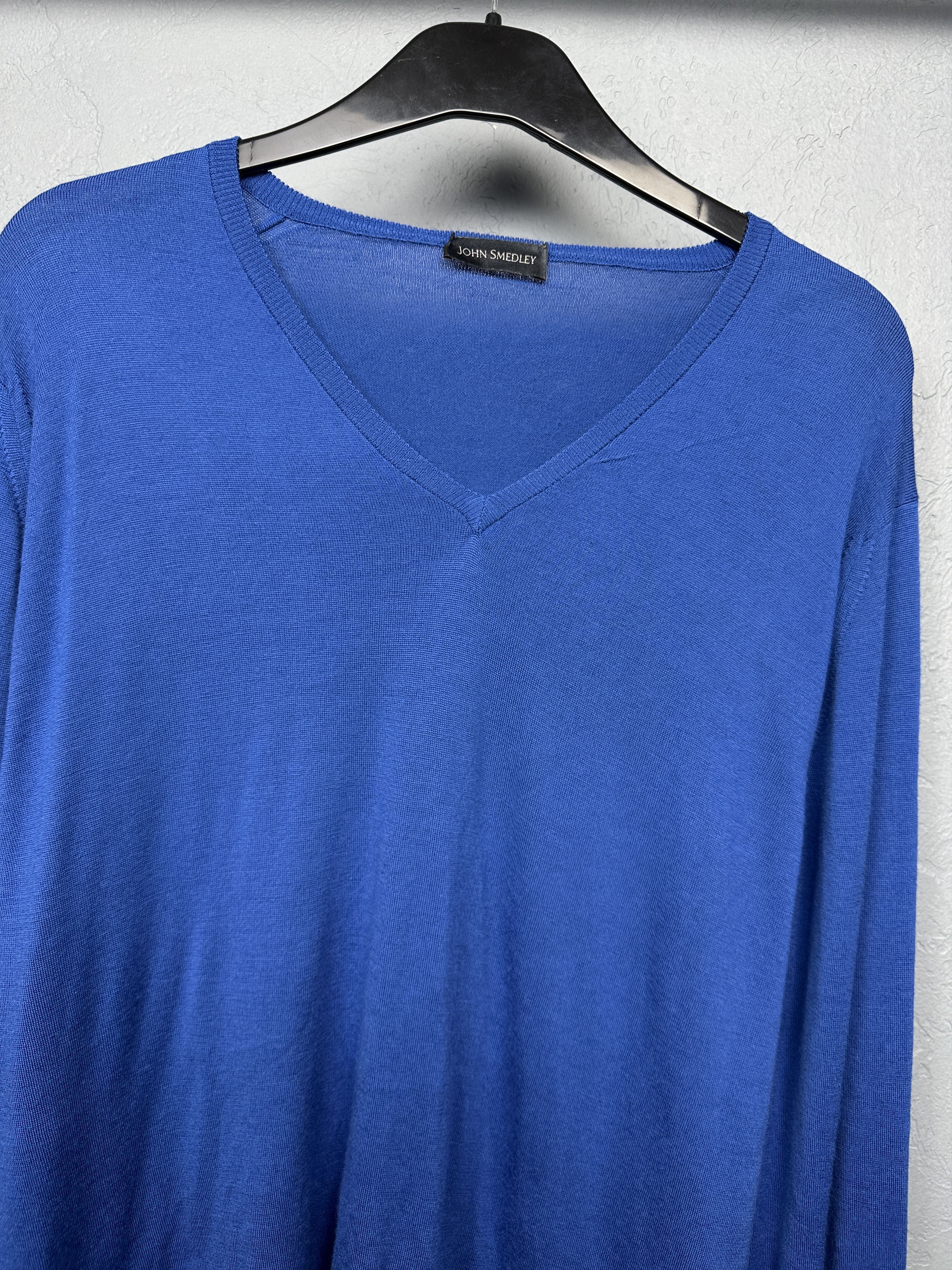 John Smedley John Smedley Vintage Mens Wool Knit V-neck Sweater Size US L / EU 52-54 / 3 - 2 Thumbnail