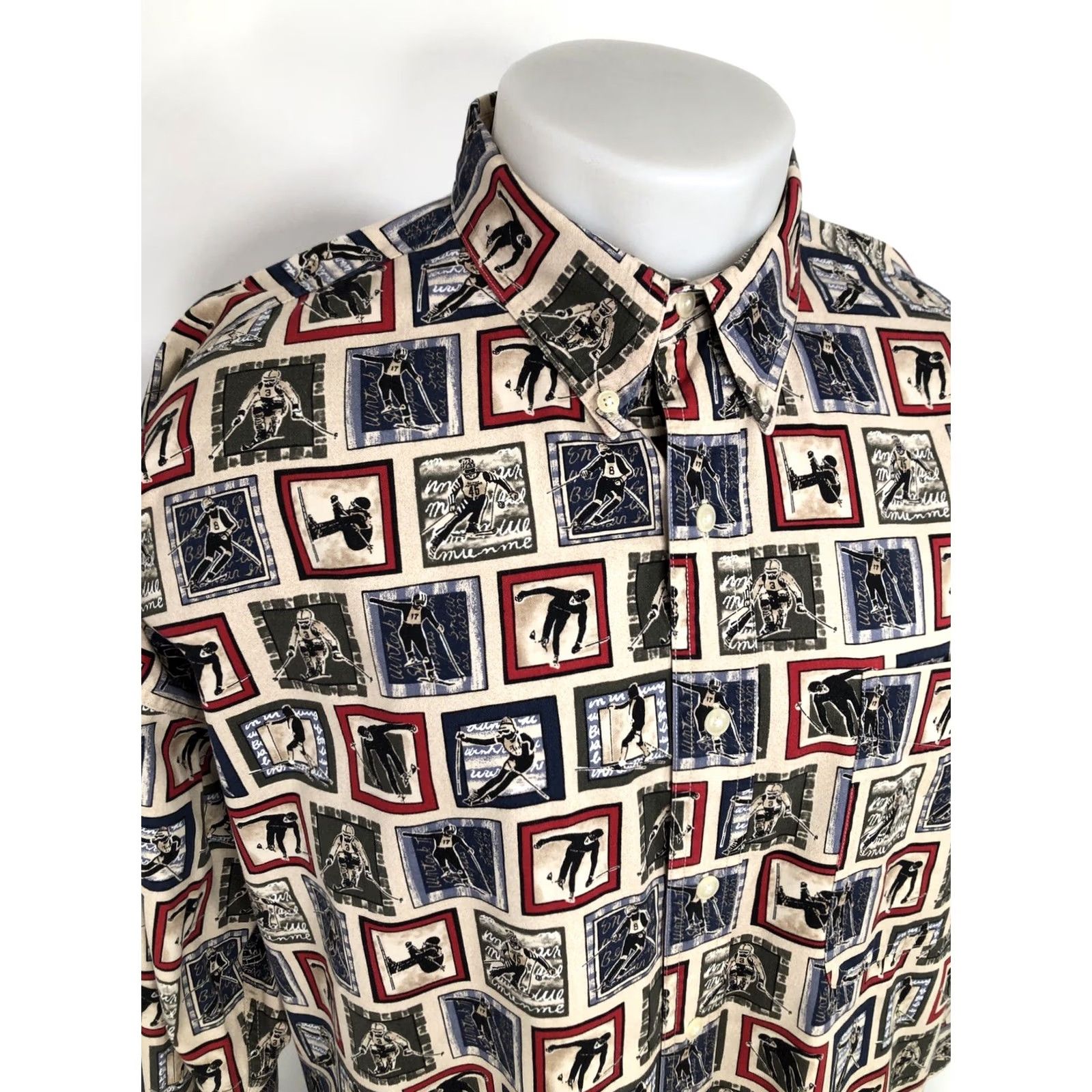 Ralph Lauren Ralph Lauren CHAPS Vintage Downhill Olympic SKI XL/2X Button-Up Shirt Size US XL / EU 56 / 4 - 2 Thumbnail