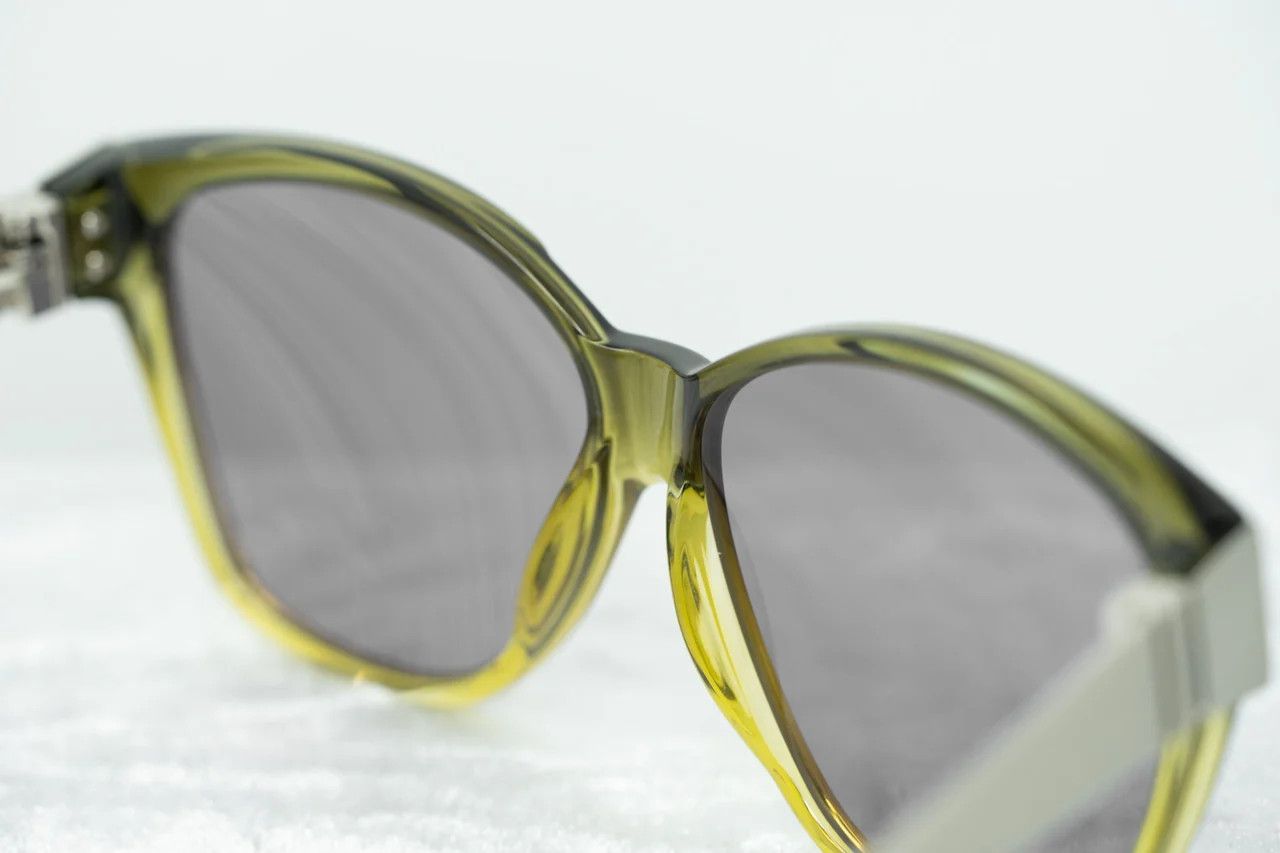 Yohji Yamamoto Yohji Yamamoto Sunglasses Rectangular Green and Grey Size ONE SIZE - 8 Thumbnail