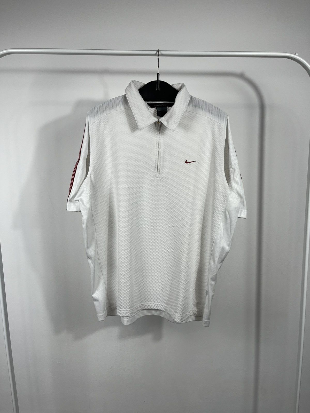 Nike Nike Sphere White Tennis Zip Polo Shirt Size L Size US L / EU 52-54 / 3 - 1 Thumbnail