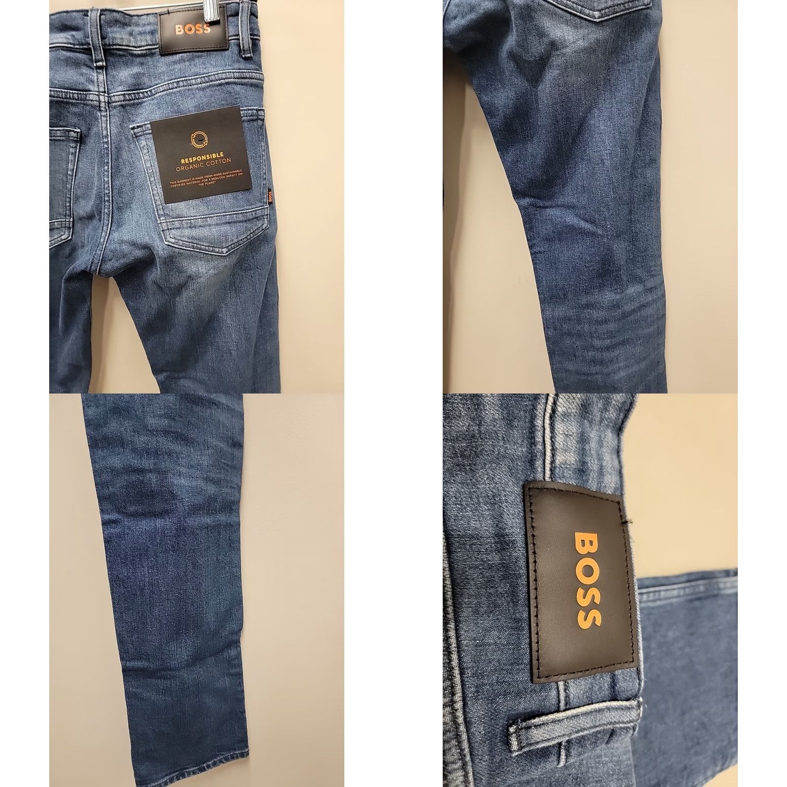 Hugo Boss NWT HUGO BOSS Delaware Slim Jeans Men 30x32 Candiani Denim Blue Slim Fit Straight 32in Inseam Mens Size US 30 / EU 46 - 9 Thumbnail