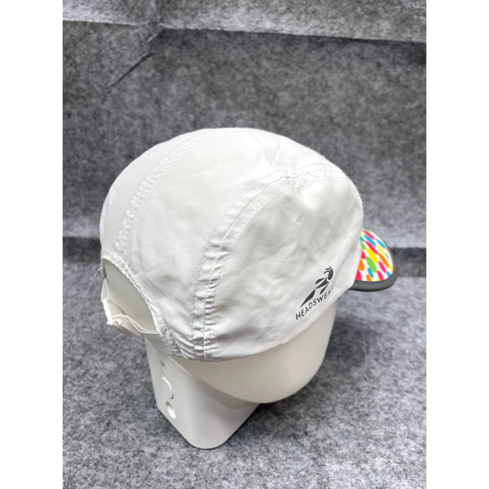 Vintage Headsweats Hat Cap 5 Panel Unisex Adults One Size White Polka Dot Polyester Adjustable Lightweight Outdoor Casual Workwear Shirt? Size ONE SIZE - 7 Thumbnail