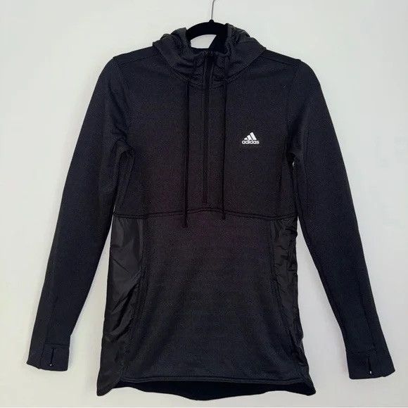 Adidas Woman's Adidas Black Climawarm half Zip Hoodie Size S / US 4 / IT 40 - 1 Thumbnail