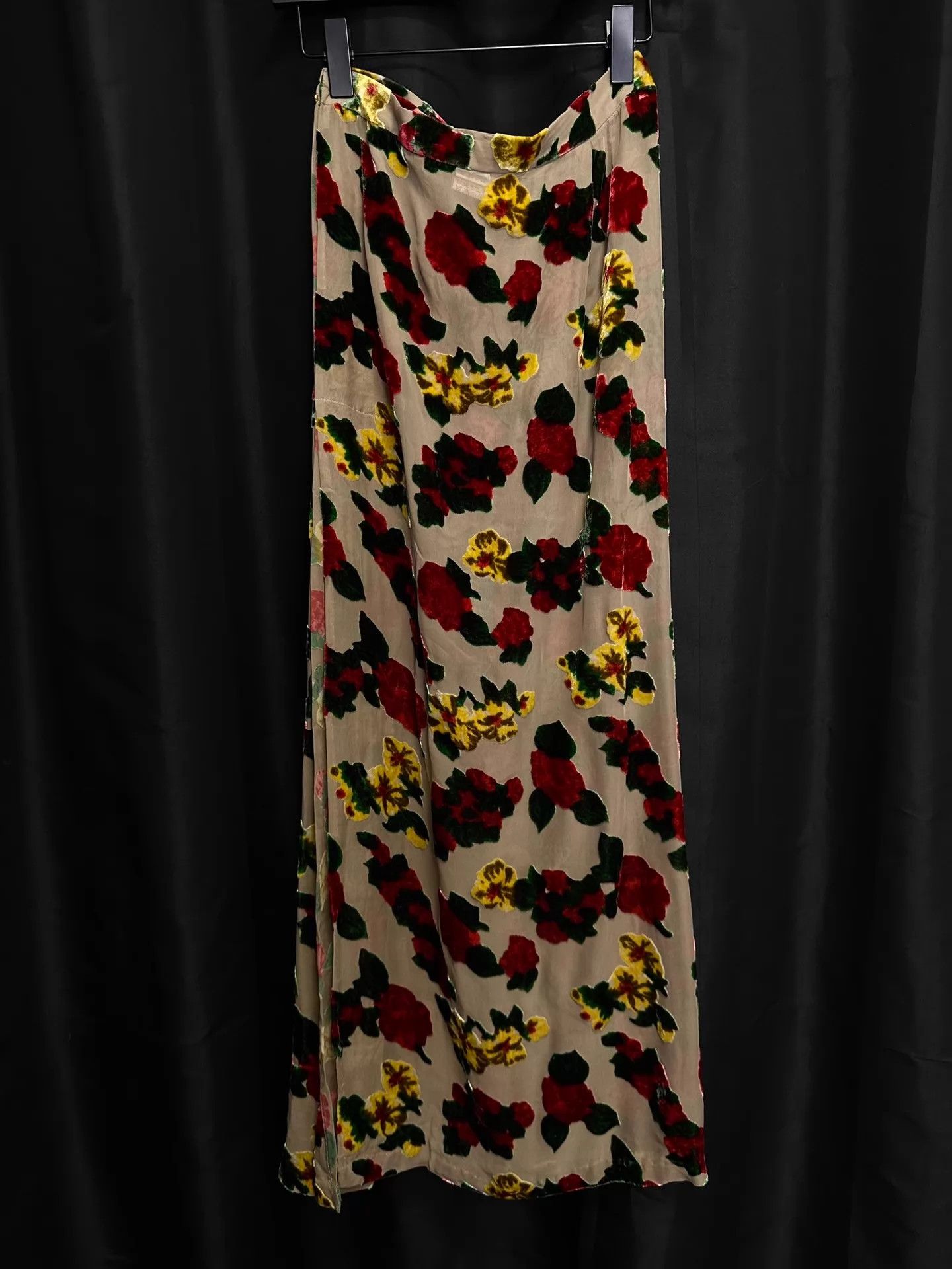 Yohji Yamamoto 97ss Burnout Velvet Runway Skirt XS