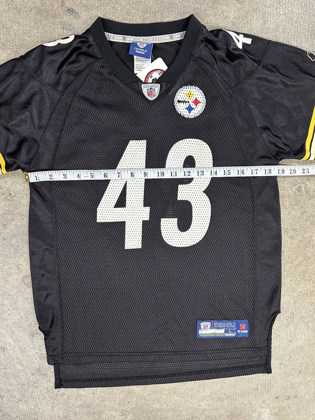 NFL × Reebok × Vintage Crazy Y2K Reebok Pittsburg Steelers Polamalu Jersey Size S / US 4 / IT 40 - 12 Thumbnail
