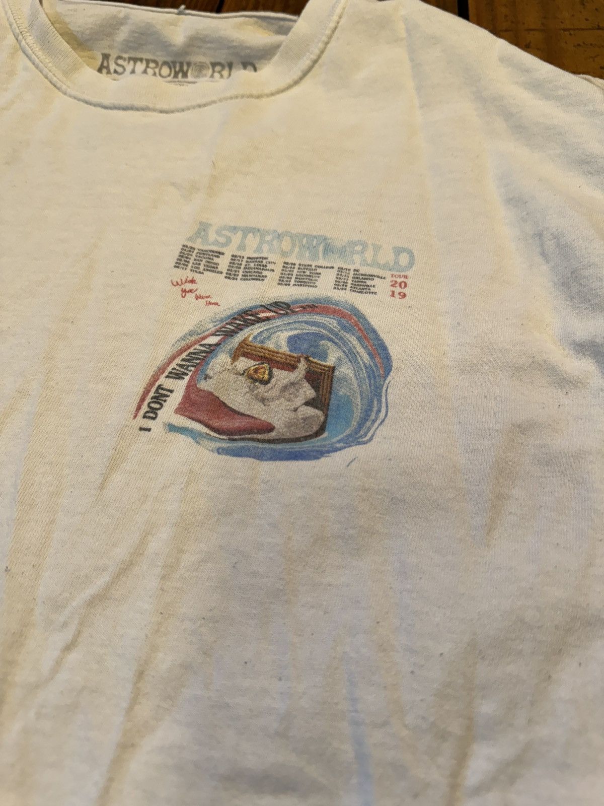 Travis Scott Travis Scott 2019 Astroworld Tour I Don’t Wake Up T-Shirt M Size US M / EU 48-50 / 2 - 2 Thumbnail