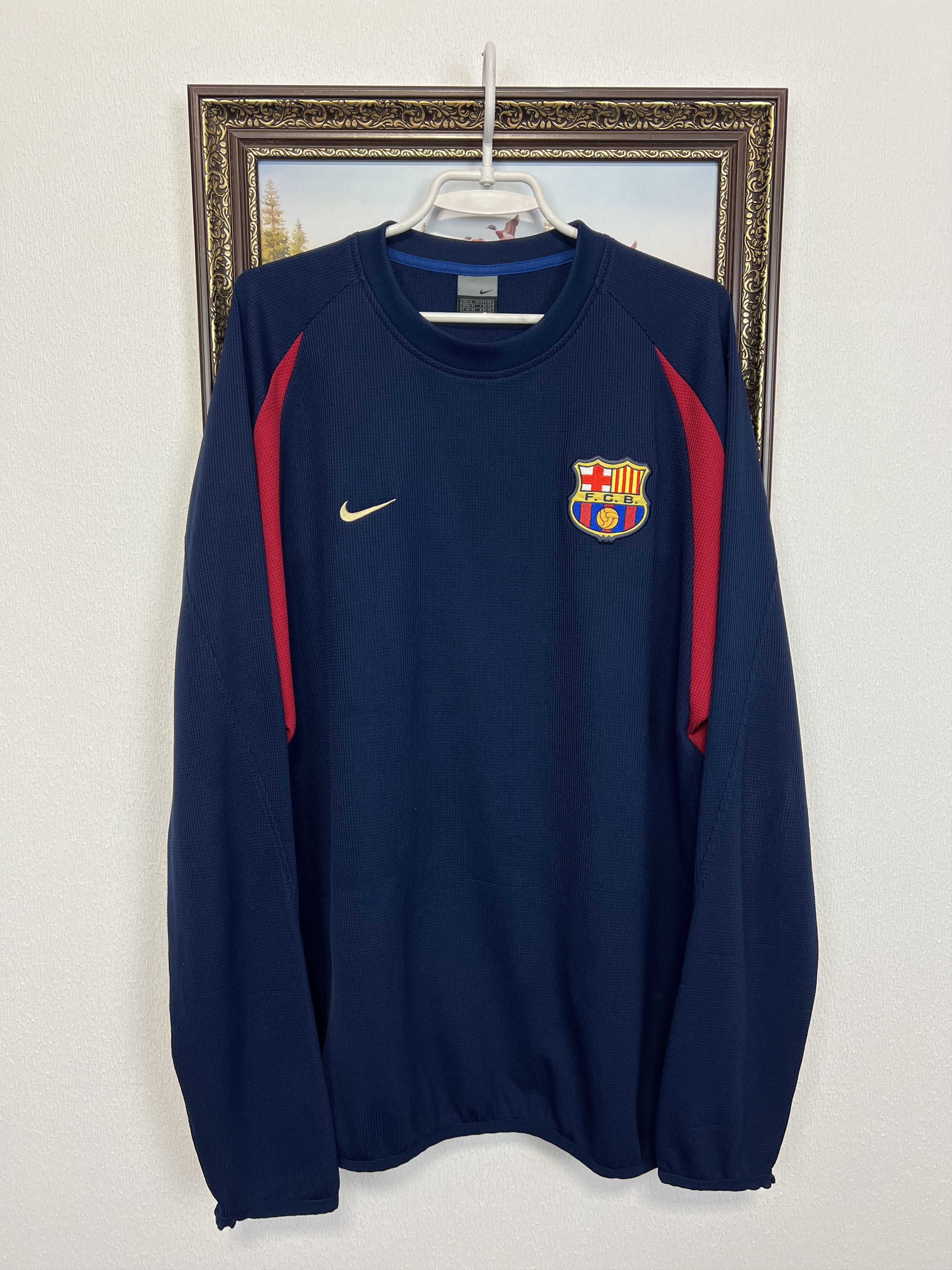 Nike Vintage 2000's Nike Barcelona Football Sweatshirt Track Top Size US XL / EU 56 / 4 - 1 Thumbnail
