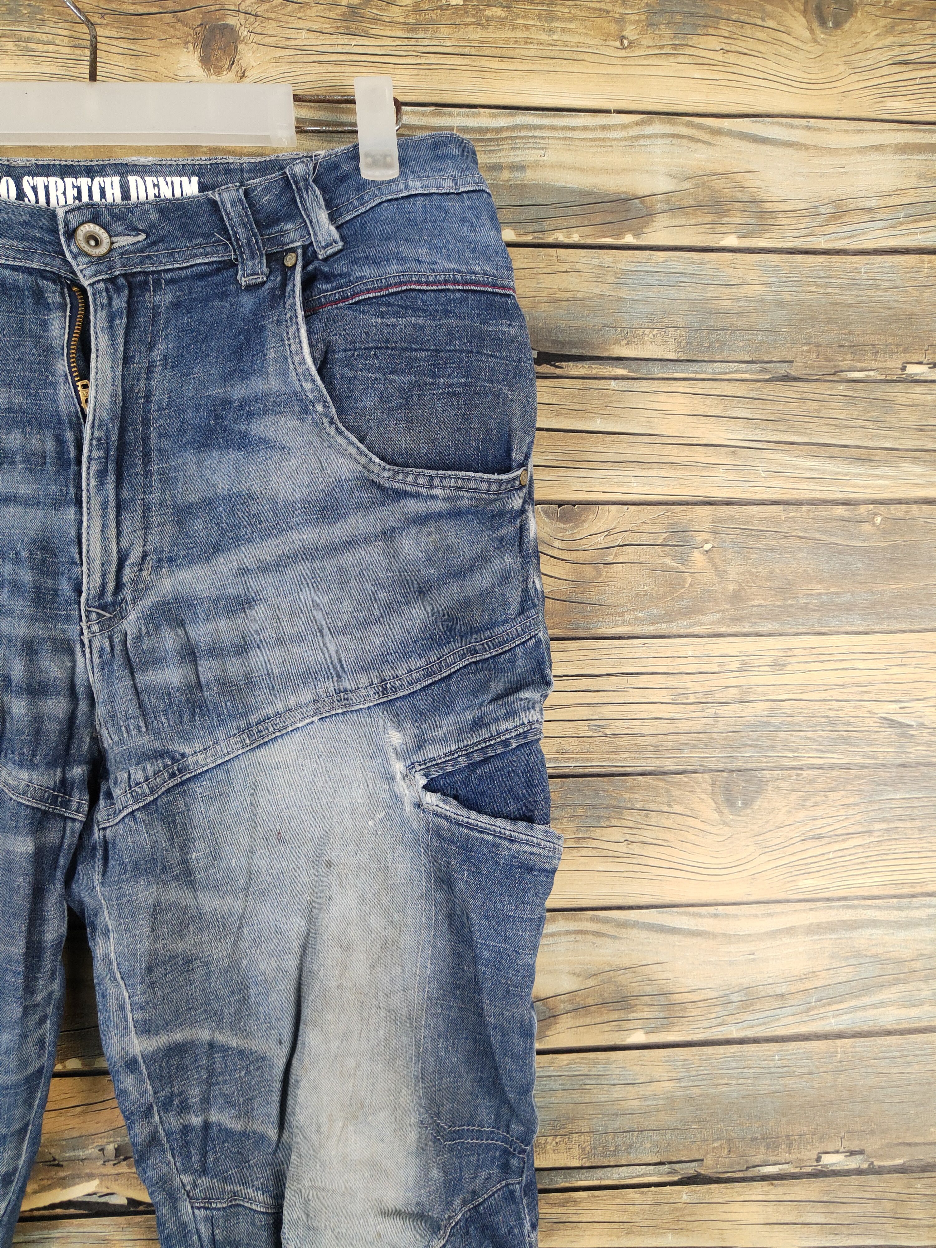 Japanese Brand FieldCore Dark Blue Distressed Ripped Soft Jeans #W2090 Size US 32 / EU 48 - 5 Thumbnail