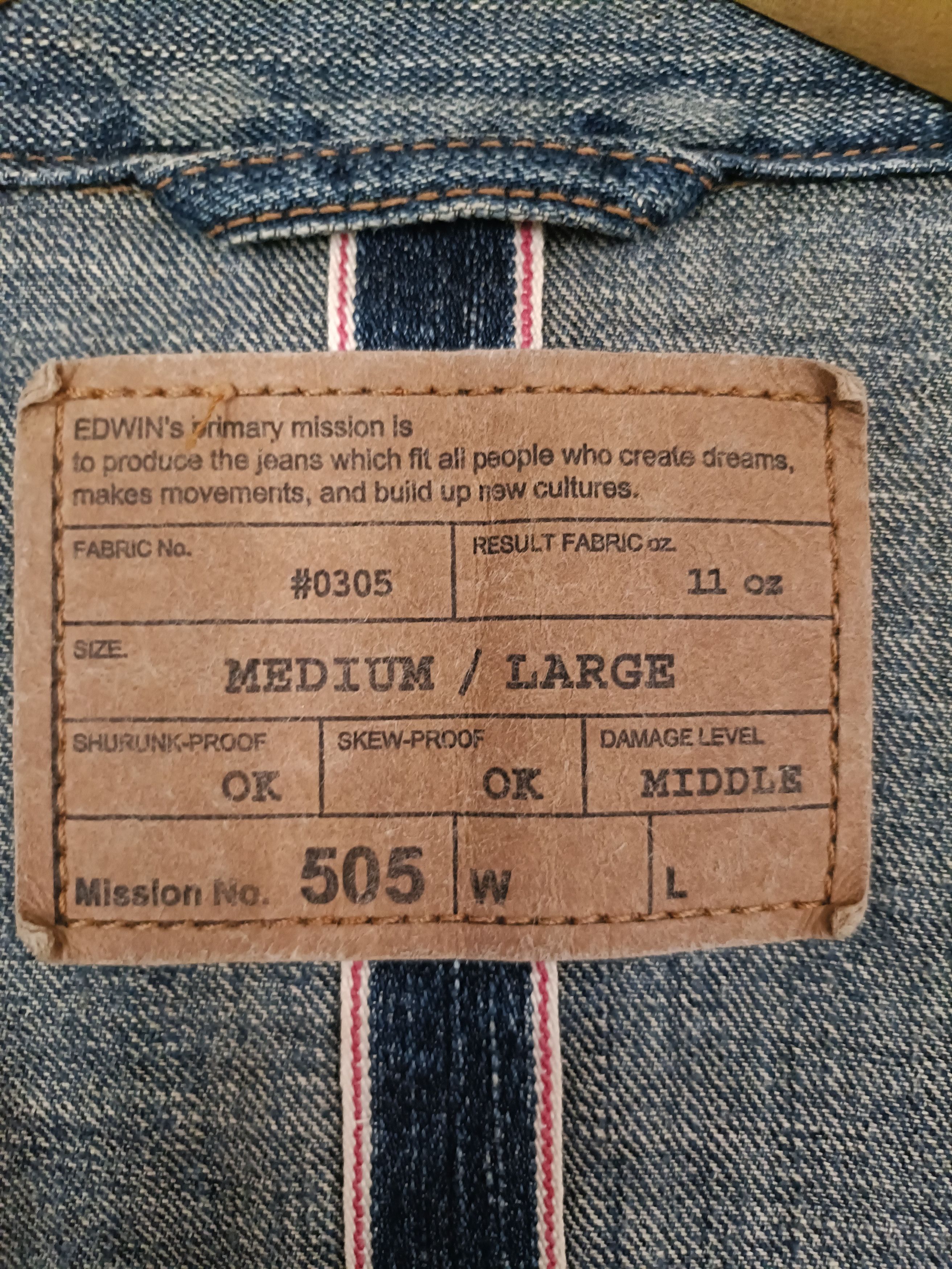 Edwin Vintage Edwin 505 chore selvedge denim jacket Size US M / EU 48-50 / 2 - 9 Thumbnail