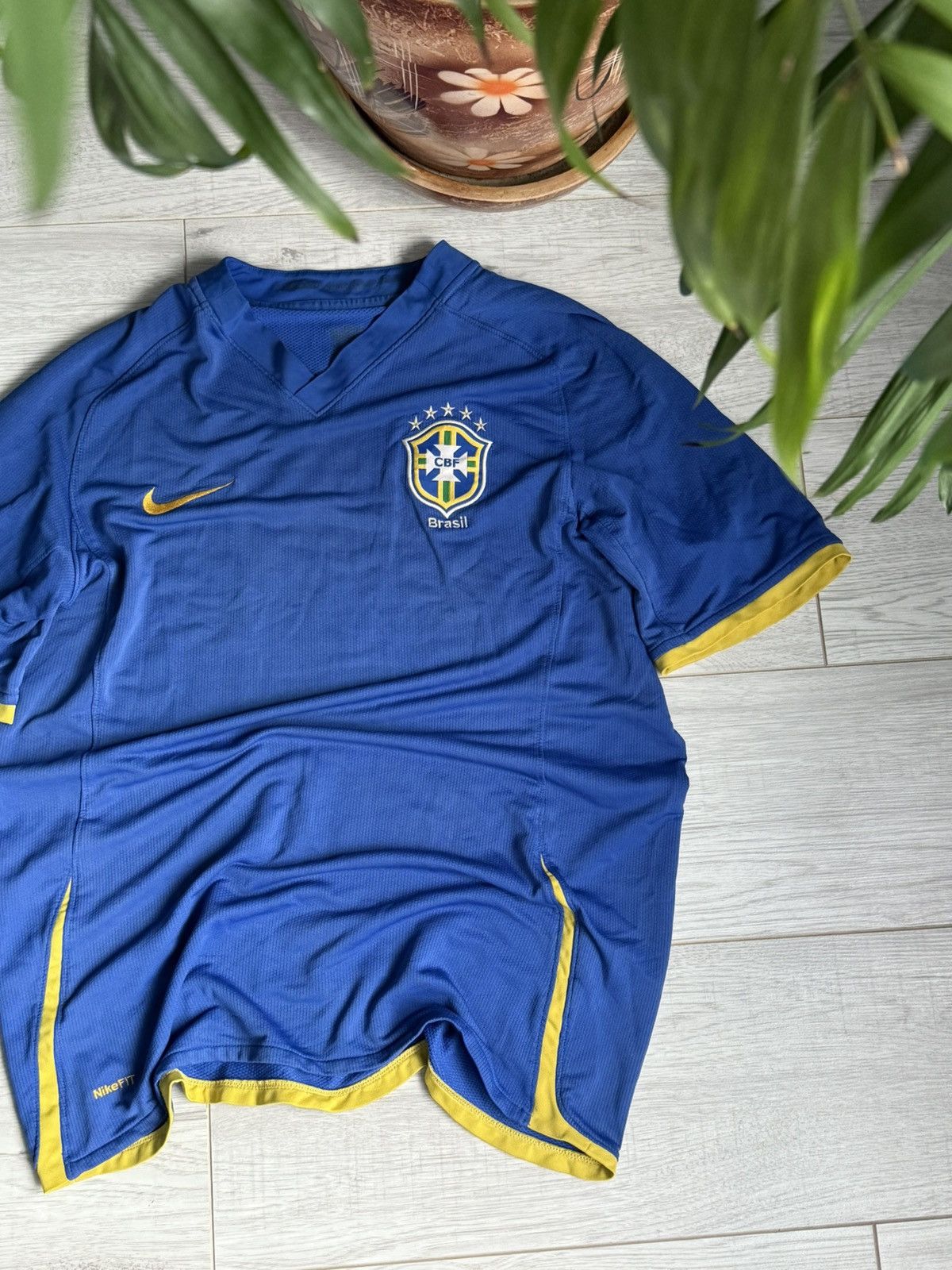 Nike × Vintage 🇧🇷 Vintage Nike Brazil Soccer Jersey 2008 shirt Size US L / EU 52-54 / 3 - 2 Thumbnail