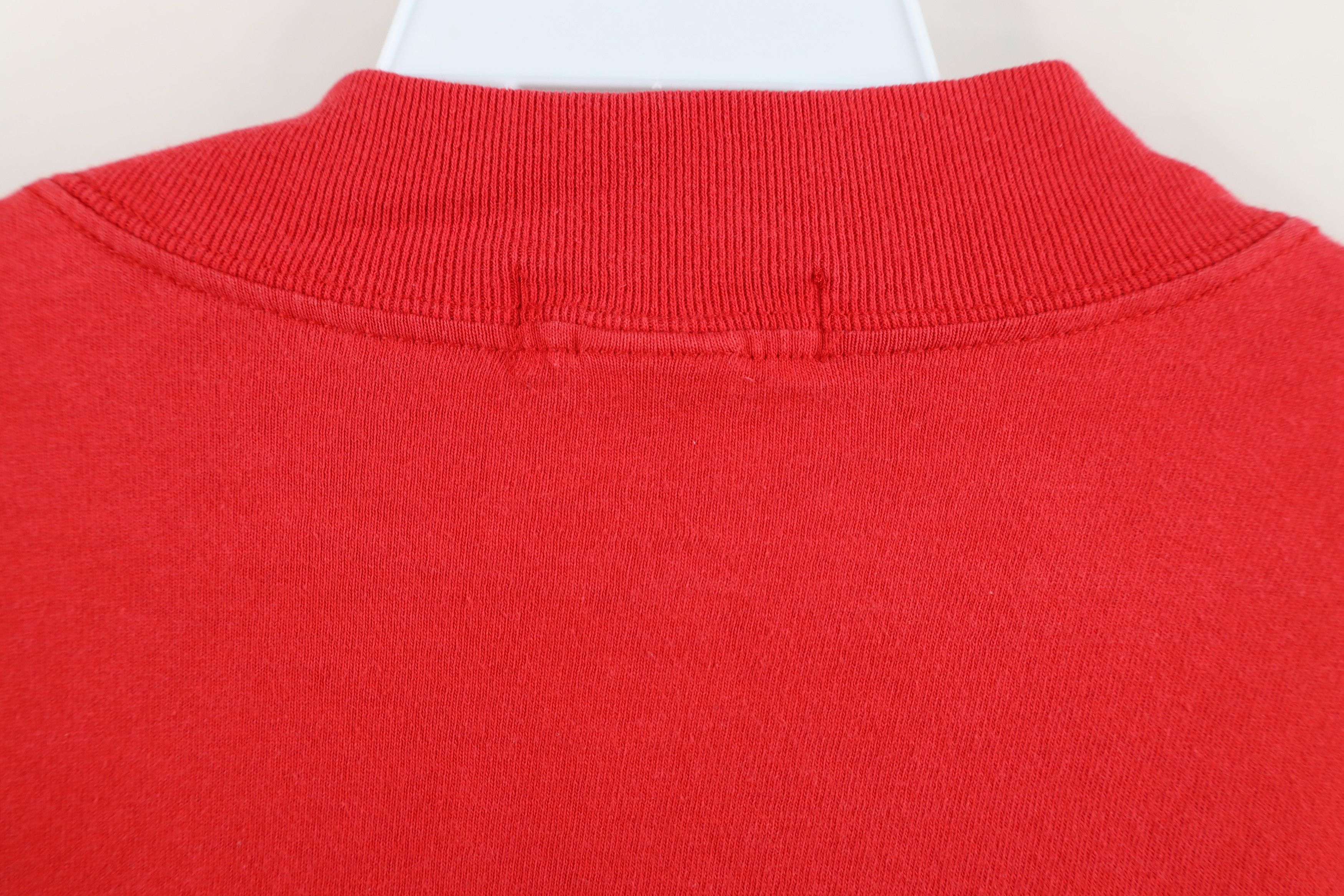 Vintage Vintage 90s Streetwear Mock Neck Long Sleeve T-Shirt Red Size US XL / EU 56 / 4 - 8 Thumbnail