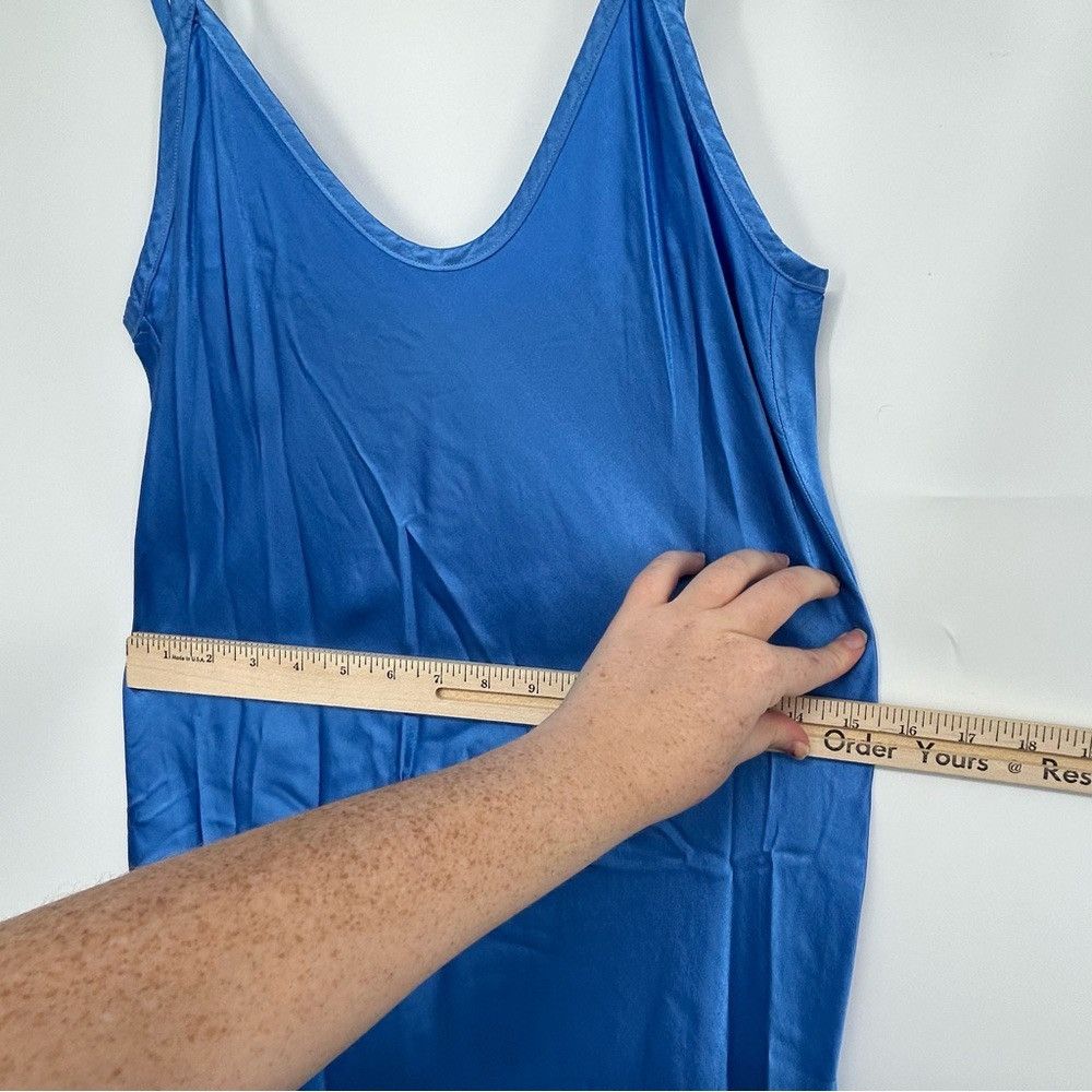 Enza Costa ENZA COSTA SATIN BIAS CUT SLIP DRESS IN POOL BLUE WOMENS |  Grailed