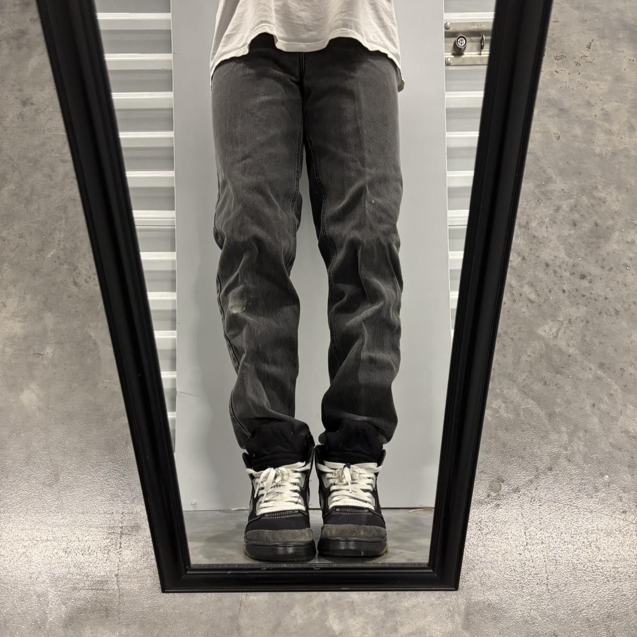 Japanese Brand × Vintage Crazy Vintage Y2K/2000s Grunge Faded Black Denim Jeans! Size US 27 - 1 Thumbnail
