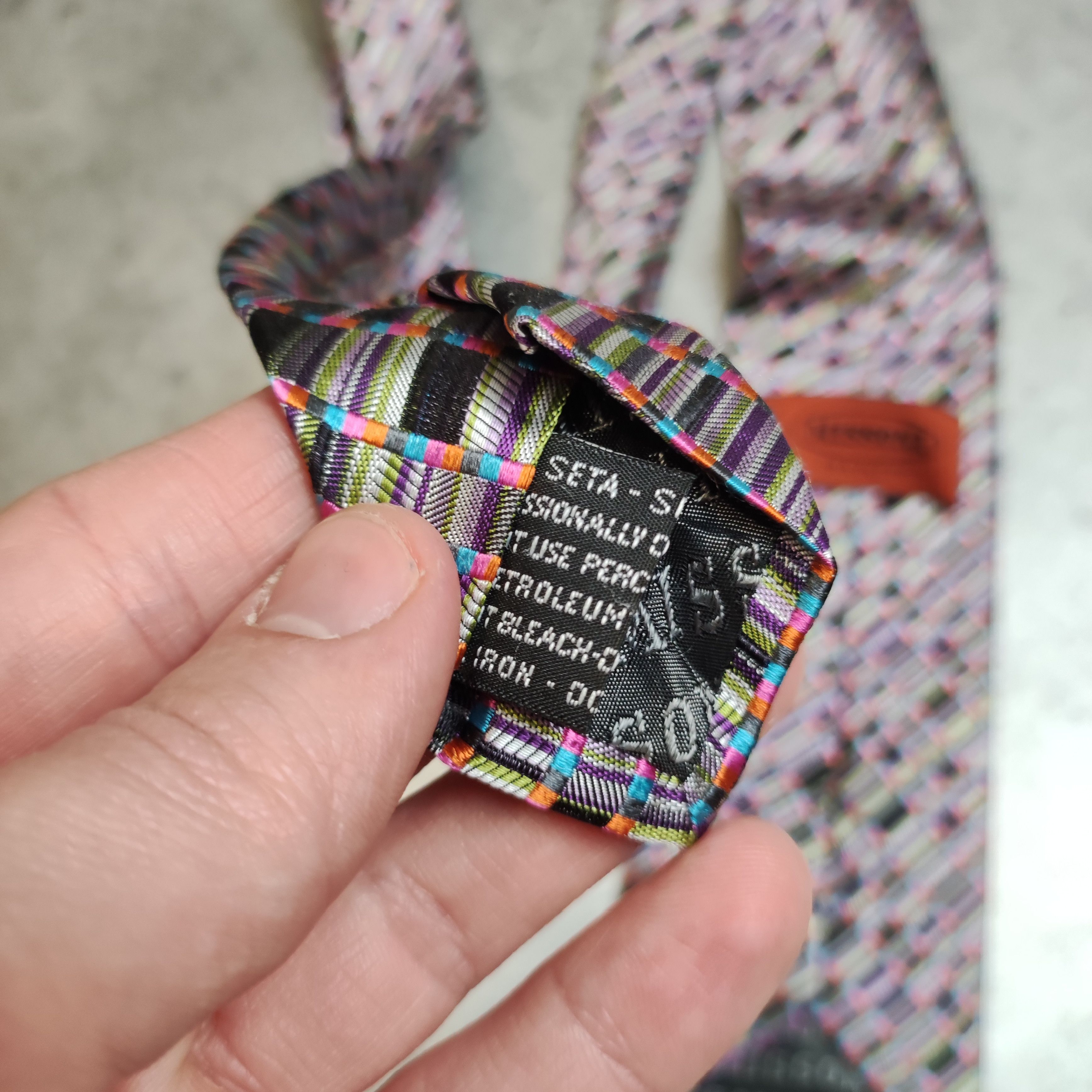 Missoni × Vintage RARE Vintage 90s Missoni Abstract Cravatte Tie Size ONE SIZE - 4 Thumbnail
