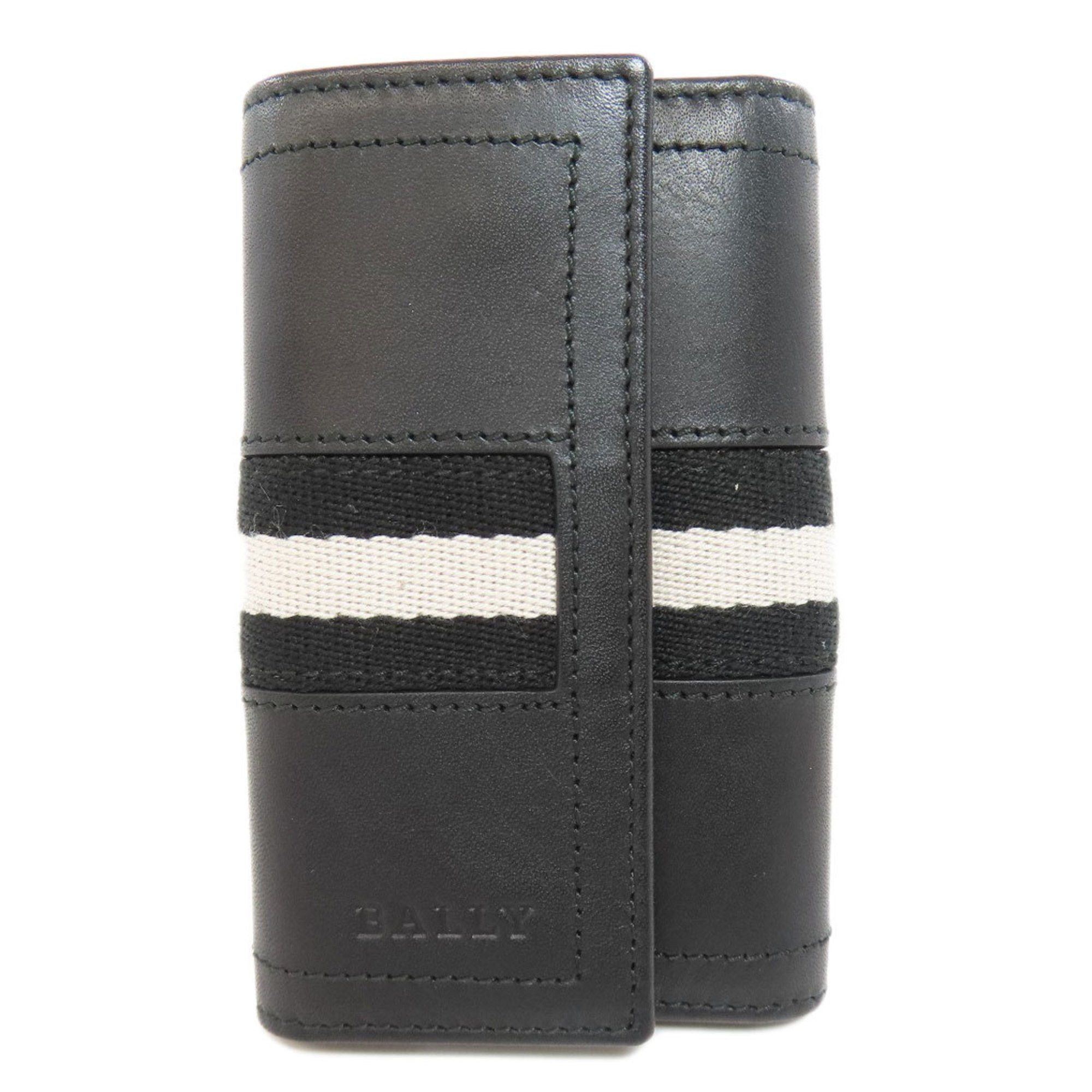 Bally Stripe Key Case Leather Women's